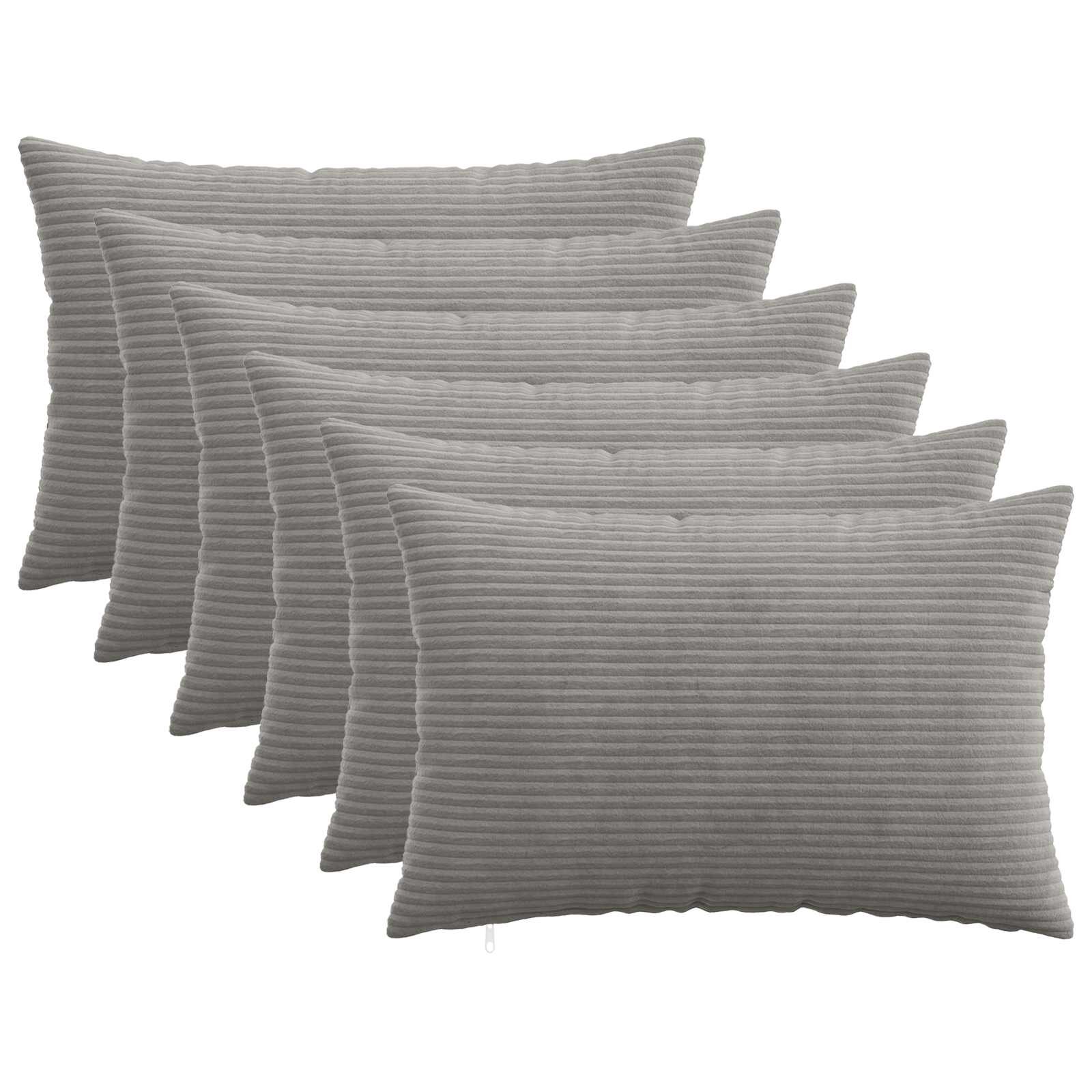 vidaXL Калъфка за възглавница 6 pcs HEERLEN Светлосиво 40 x 60 cm