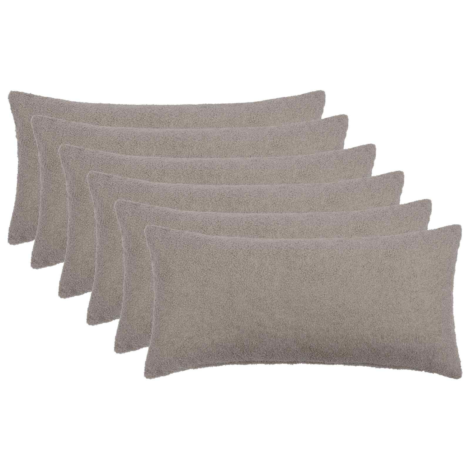 vidaXL Калъфка за възглавница 6 pcs HEERLEN Светлосиво 40 x 80 cm