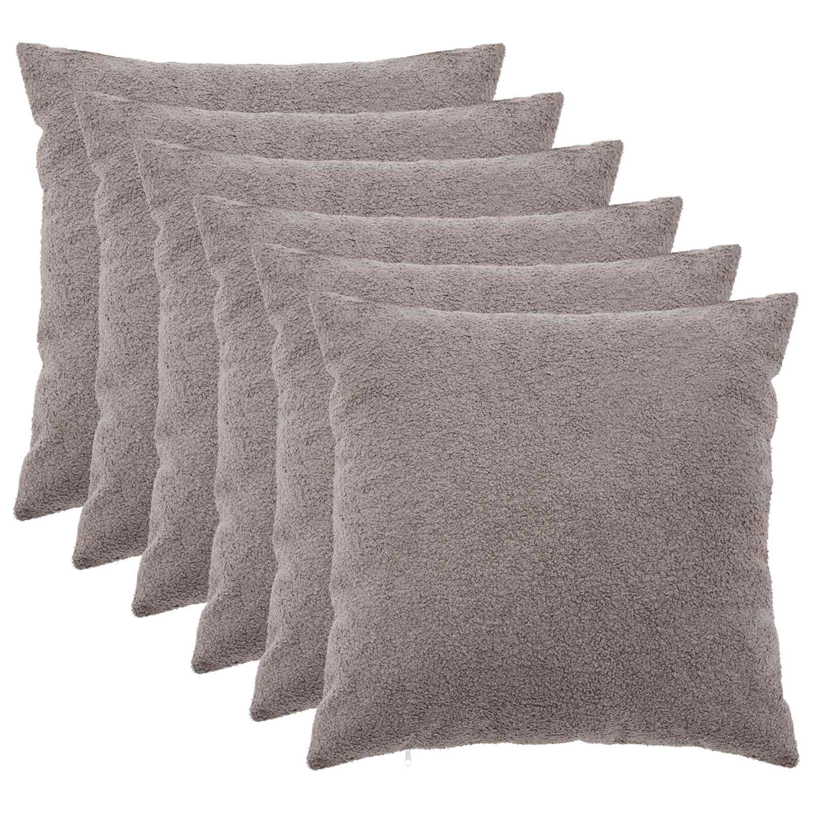 vidaXL Калъфка за възглавница 6 pcs HEERLEN Светлосиво 60 x 60 cm