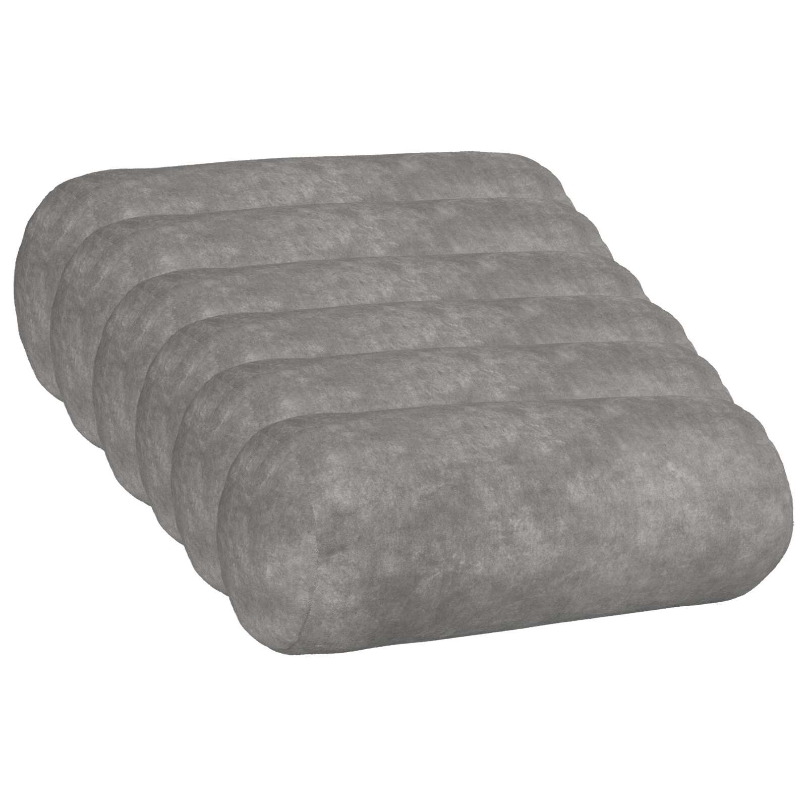 vidaXL Калъфка за възглавница 6 pcs HEERLEN Светлосиво Ø 15 x 40 см