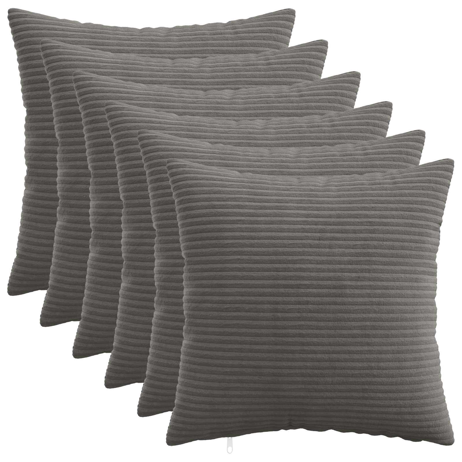 vidaXL Калъфка за възглавница 6 pcs HEERLEN Тъмносиво 30 x 30 cm