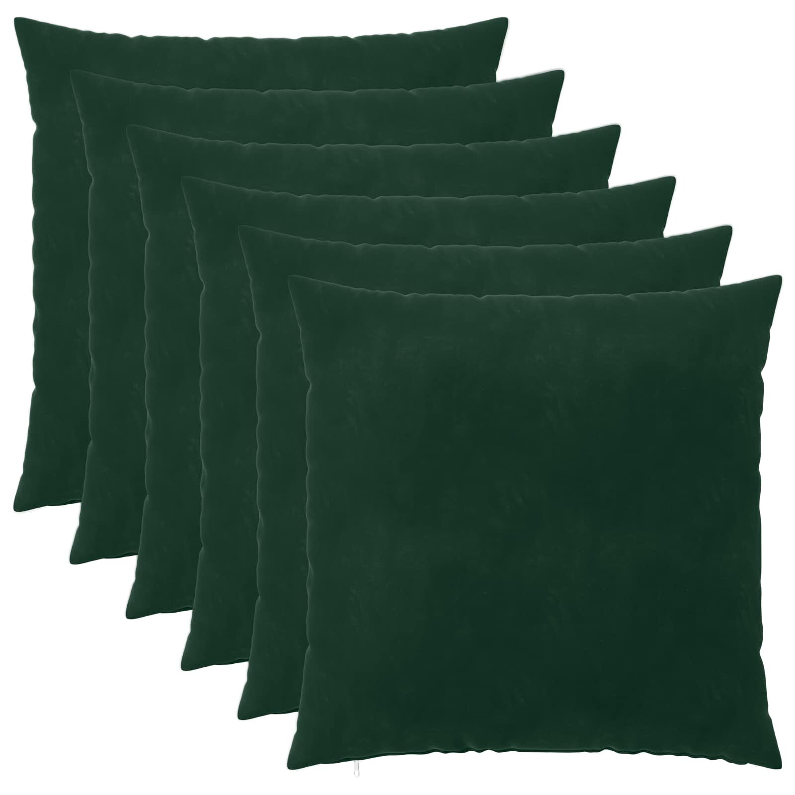 vidaXL Калъфка за възглавница 6 pcs HEERLEN Тъмнозелено 55 x 55 см