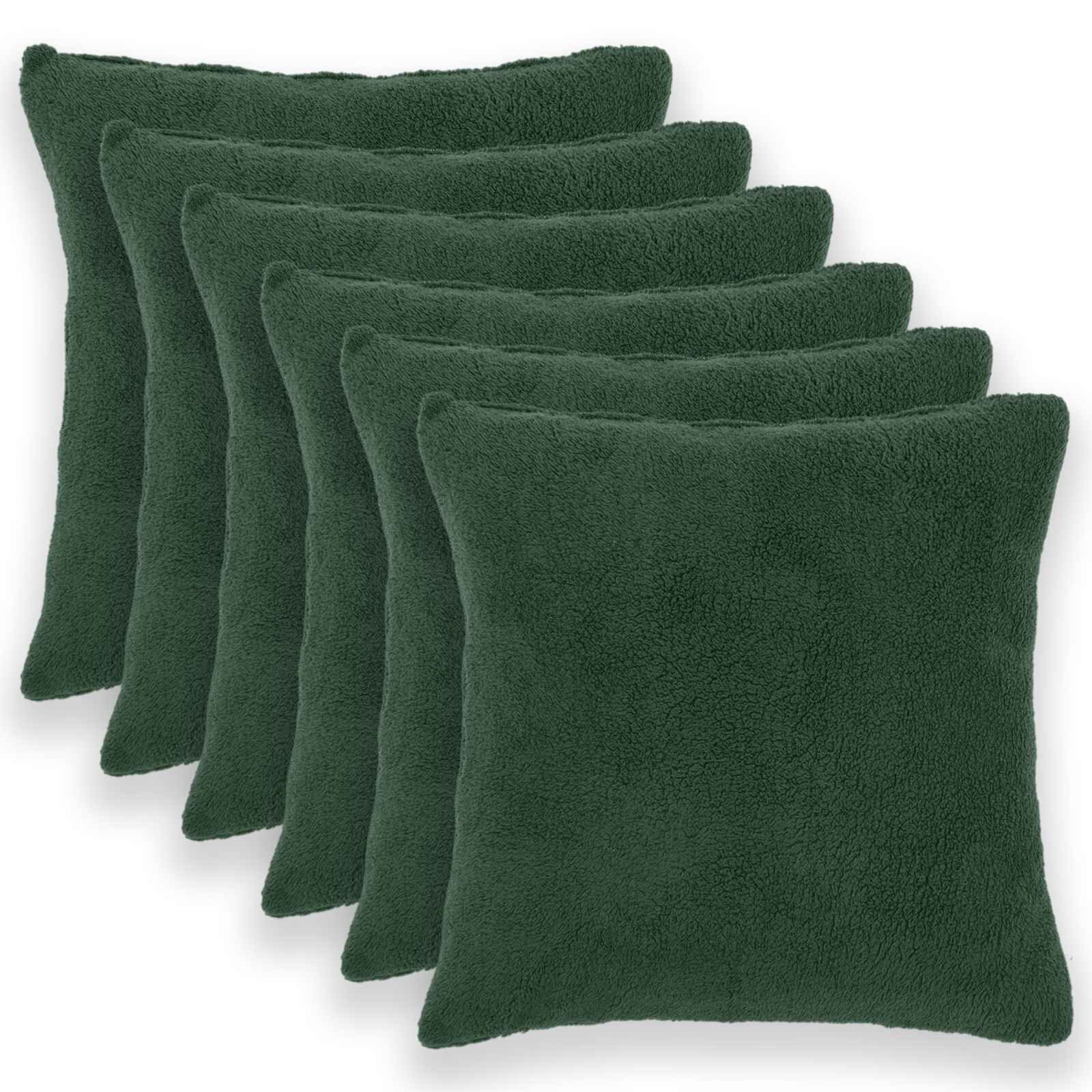 vidaXL Калъфка за възглавница 6 pcs HEERLEN Тъмнозелено 70 x 70 cm