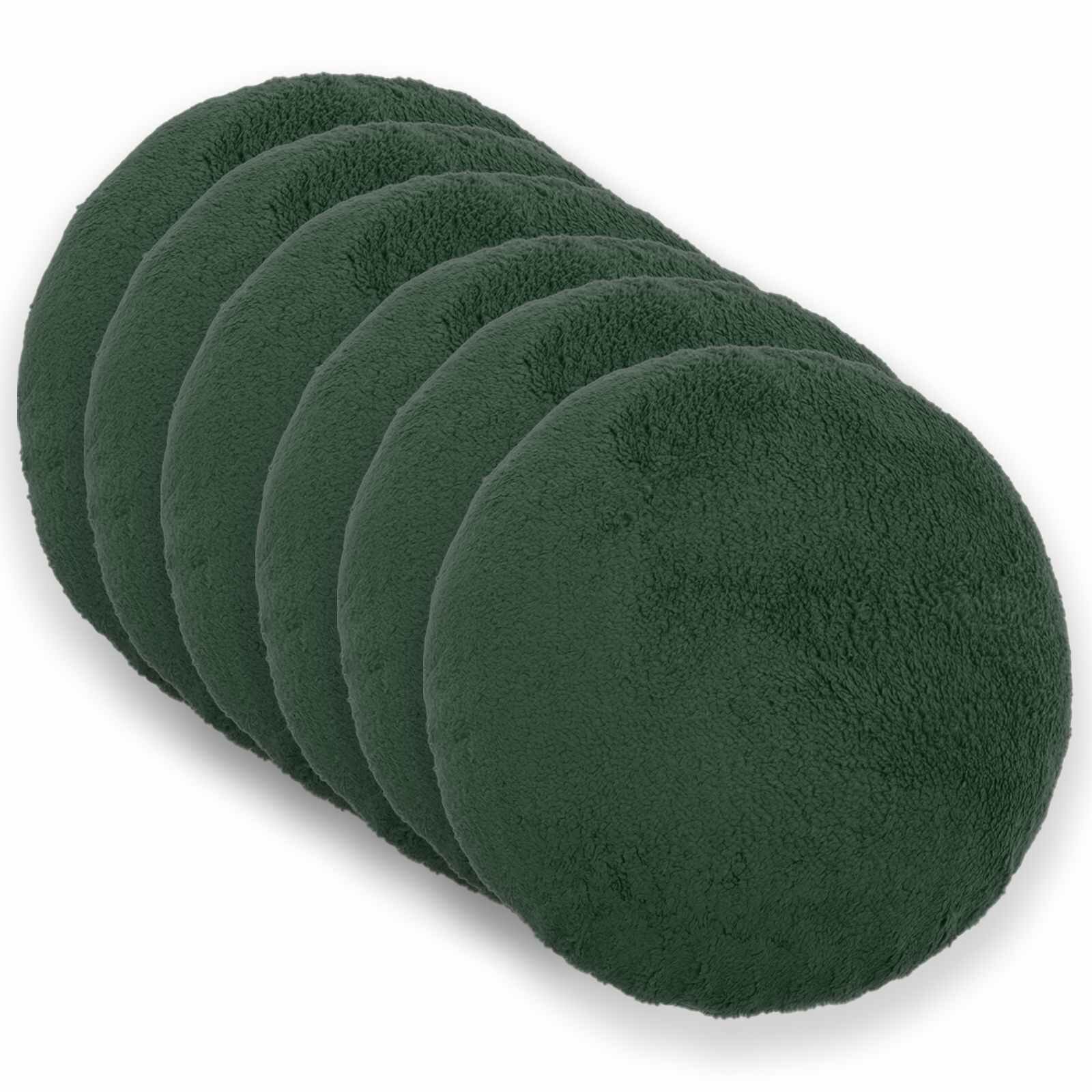 vidaXL Калъфка за възглавница 6 pcs HEERLEN Тъмнозелено Ø 40 cm Букле