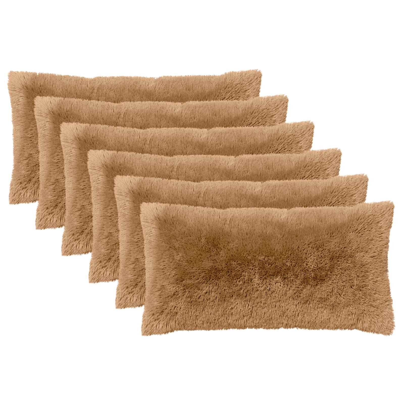 vidaXL Калъфка за възглавница 6 pcs HEERLEN Таупе 40 x 70 cm ПВ флийс