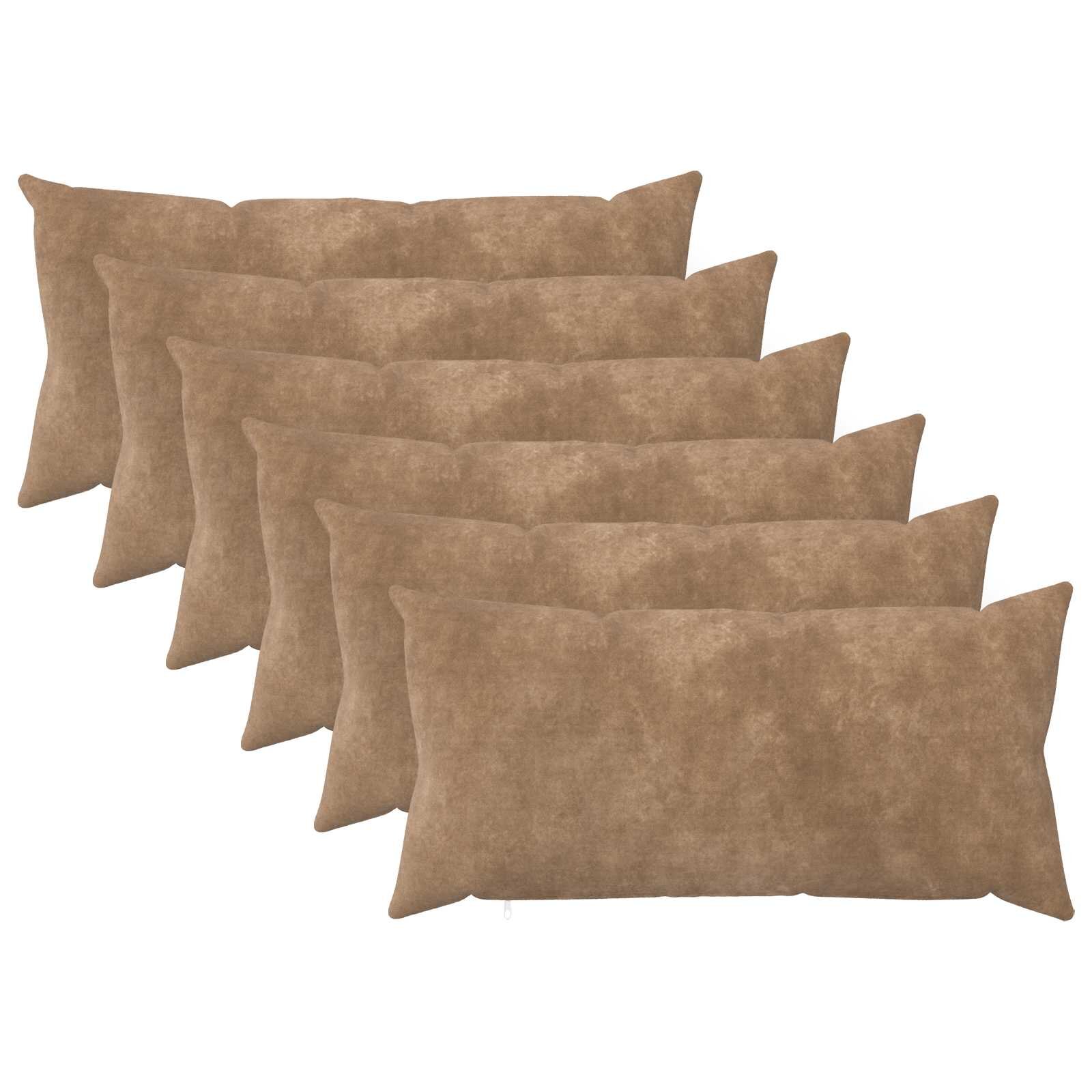 vidaXL Калъфка за възглавница 6 pcs HEERLEN Таупе 40 x 80 cm