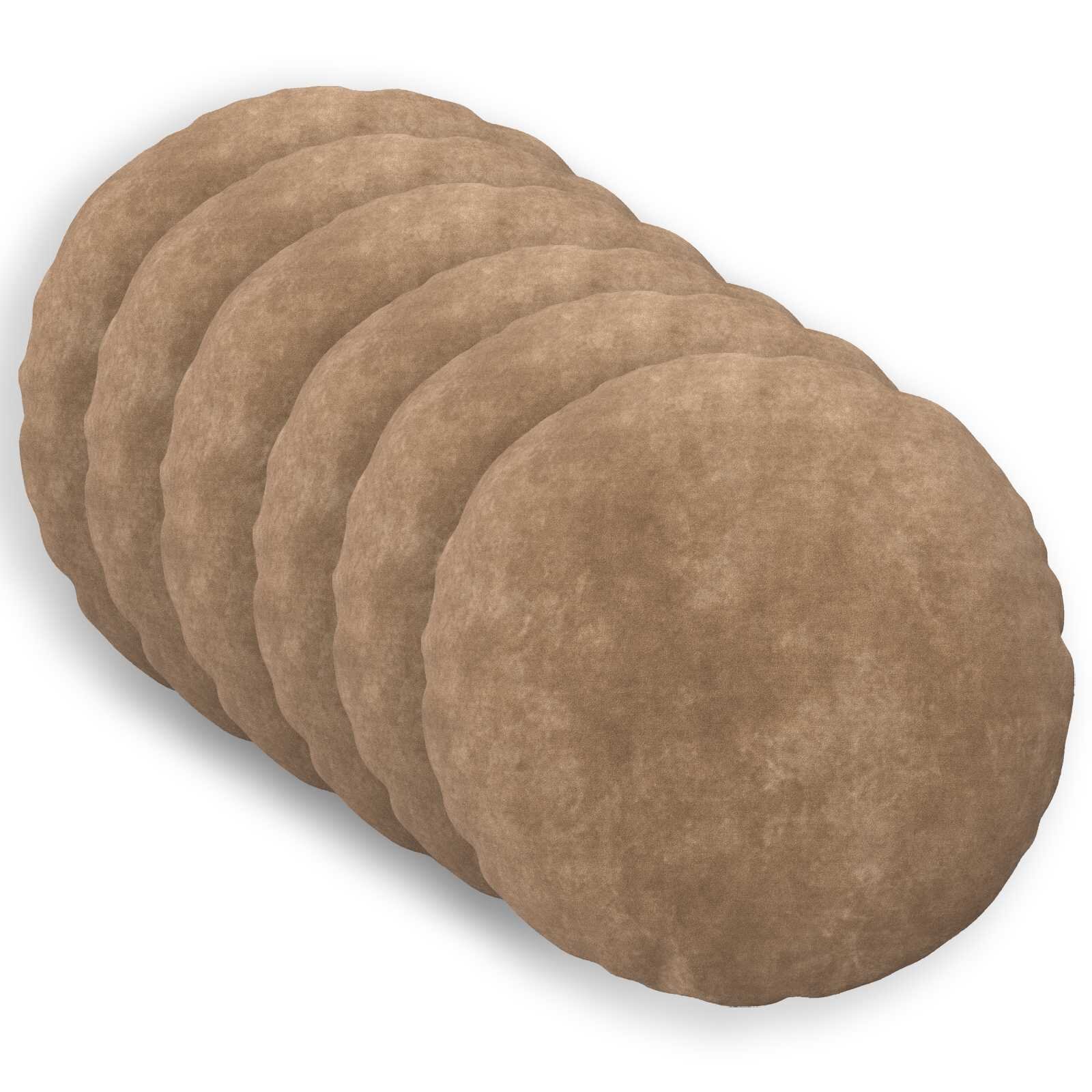 vidaXL Калъфка за възглавница 6 pcs HEERLEN Таупе Ø 40 cm