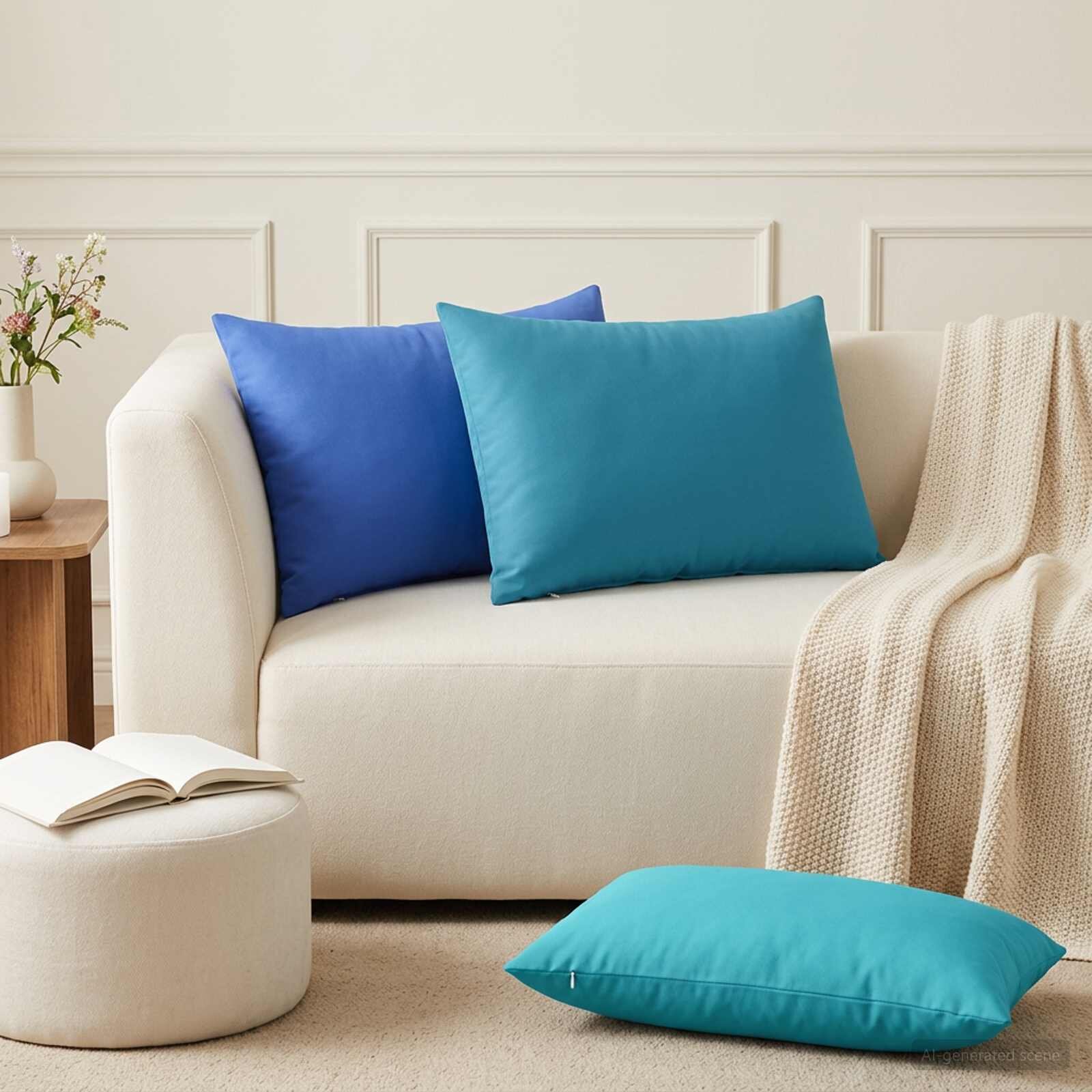 vidaXL Калъфка за възглавница 6 pcs HEERLEN Тюркоаз 50 x 75 cm