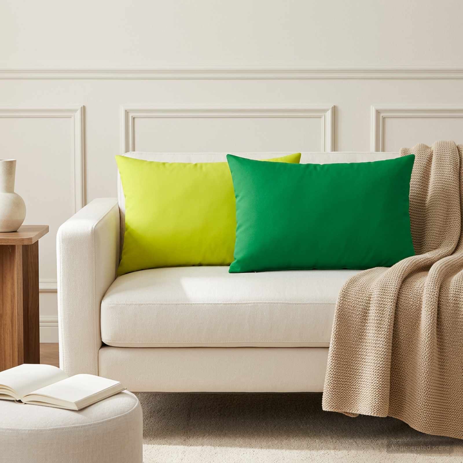 vidaXL Калъфка за възглавница 6 pcs HEERLEN Зелено 30 x 50 cm
