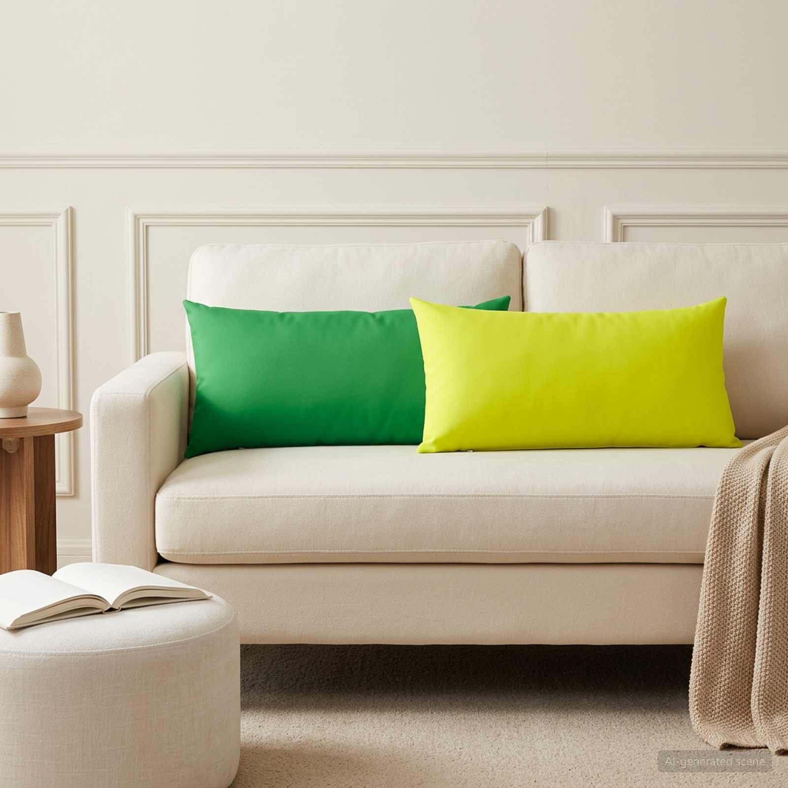 vidaXL Калъфка за възглавница 6 pcs HEERLEN Зелено 40 x 80 cm