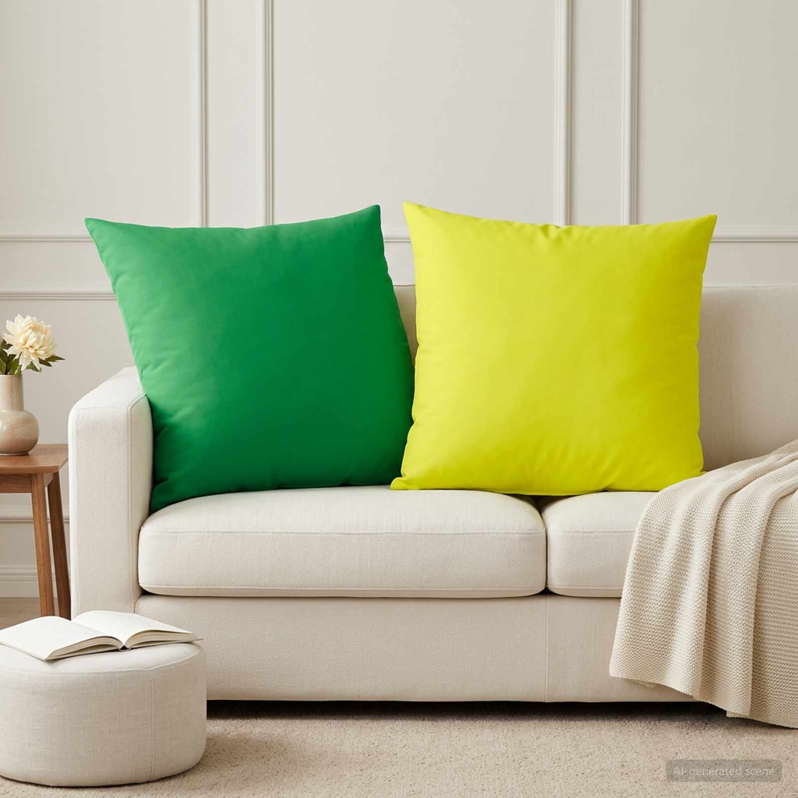 vidaXL Калъфка за възглавница 6 pcs HEERLEN Зелено 80 x 80 cm