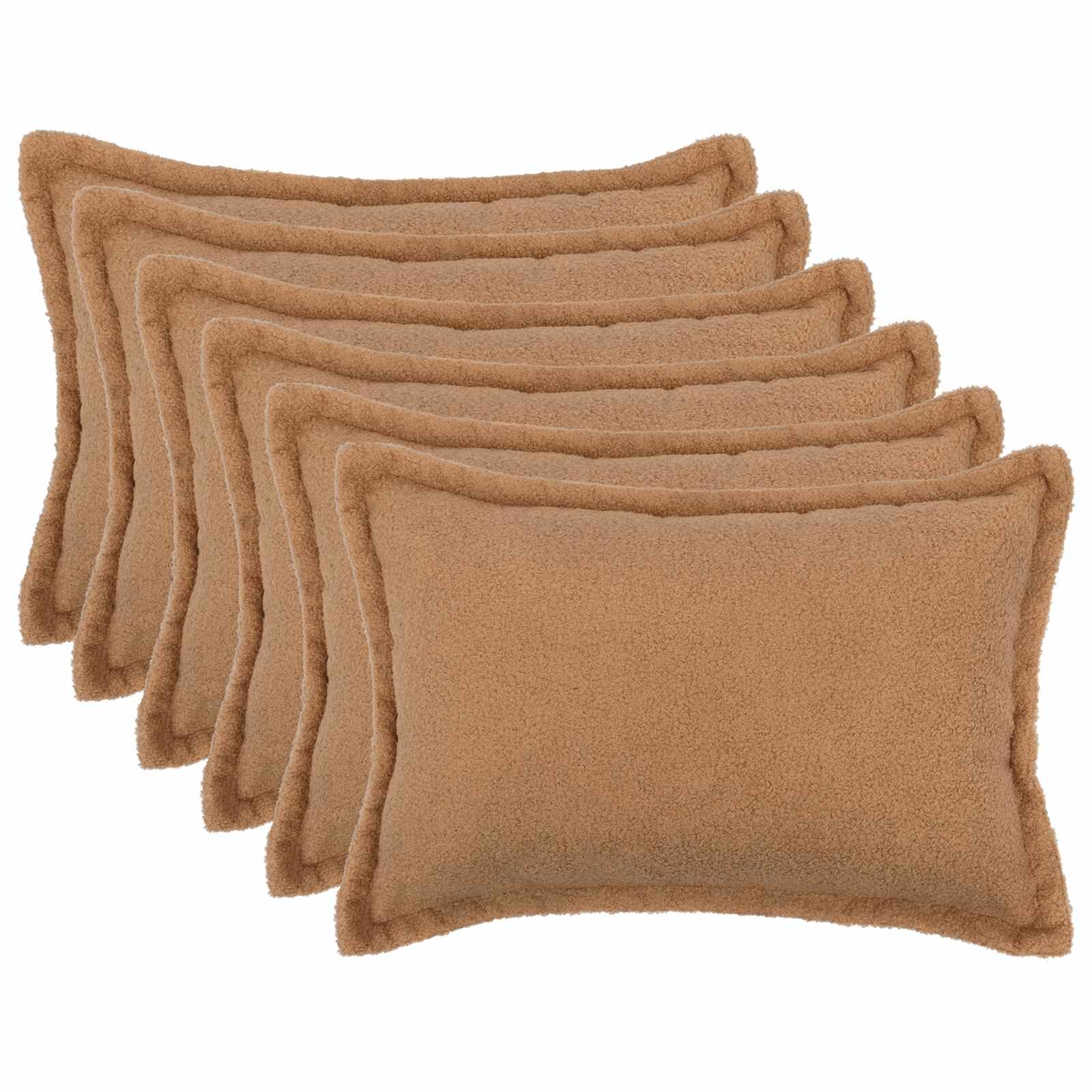 vidaXL Калъфка за възглавница 6 pcs HOUTEN Бежово 50 x 75 cm Букле