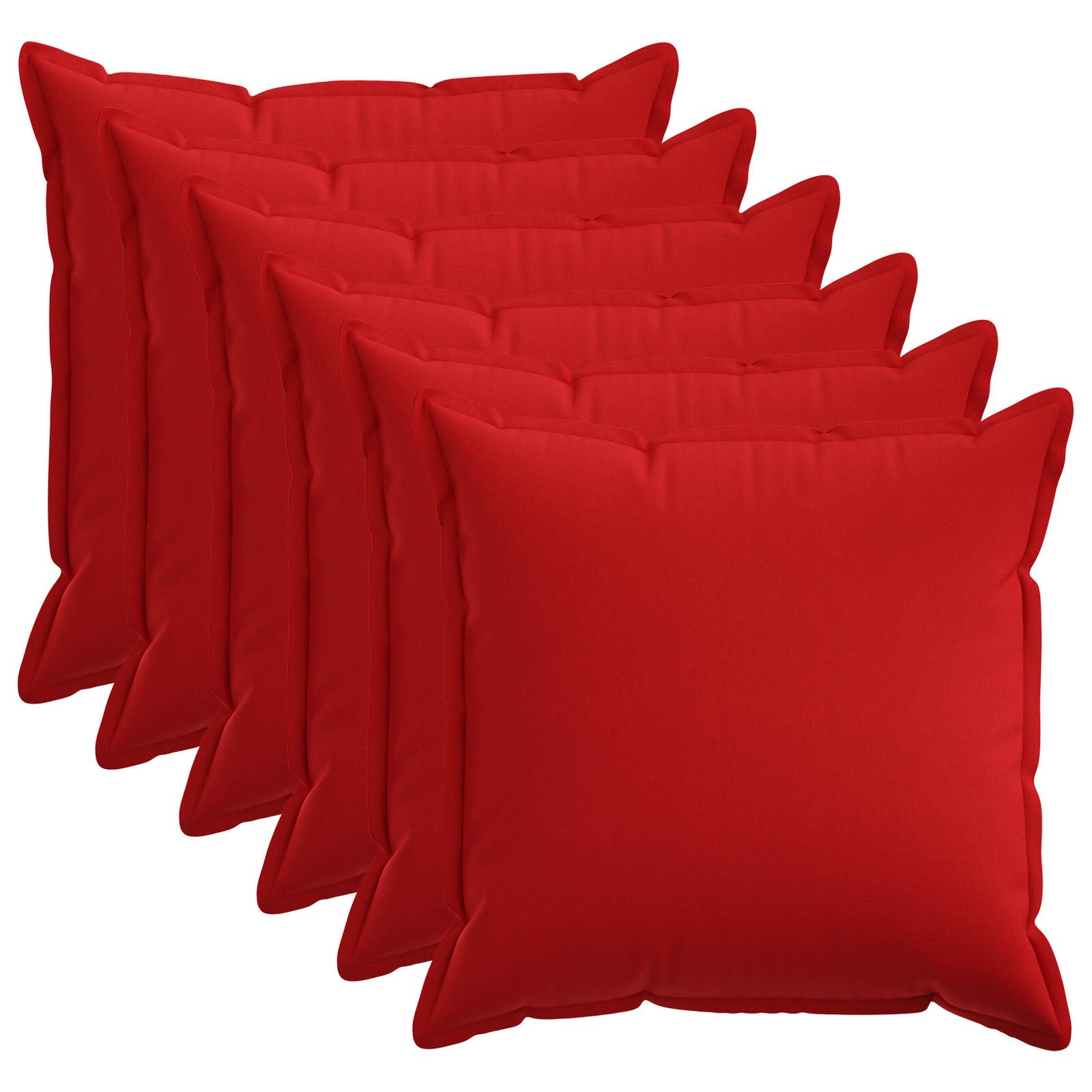 vidaXL Калъфка за възглавница 6 pcs HOUTEN Червено 55 x 55 см