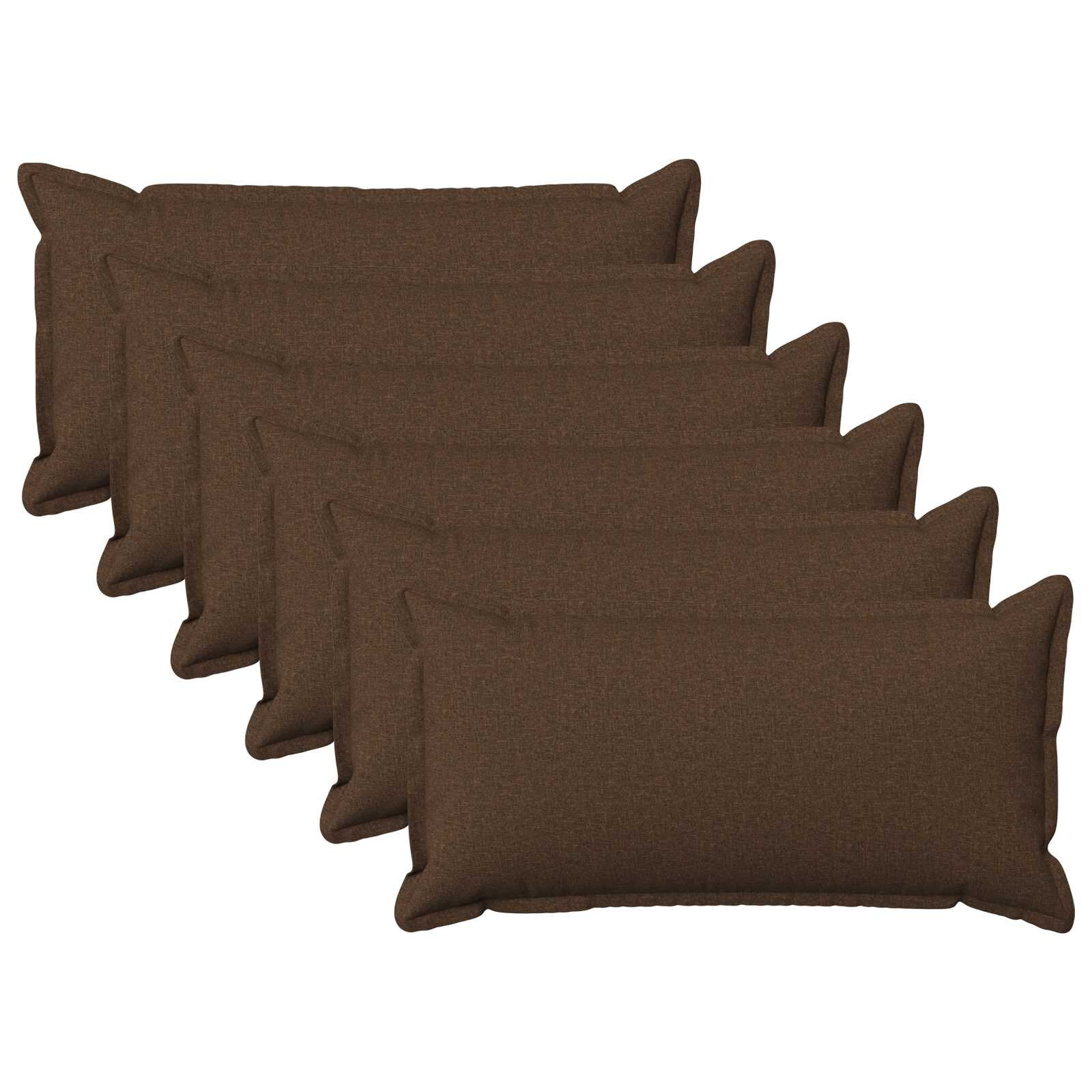 vidaXL Калъфка за възглавница 6 pcs HOUTEN Кафяво 40 x 70 cm
