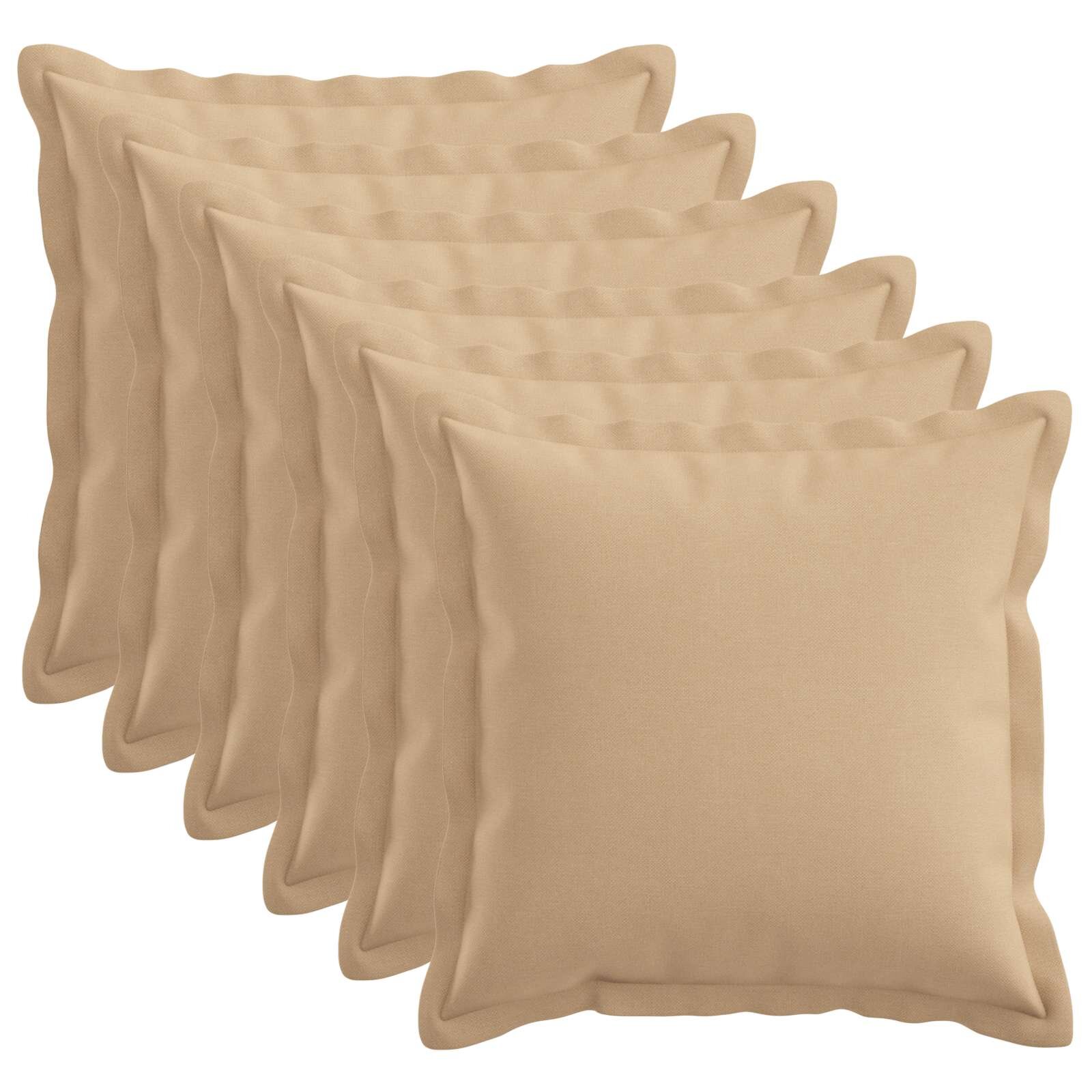 vidaXL Калъфка за възглавница 6 pcs HOUTEN Кремаво 40 x 40 cm