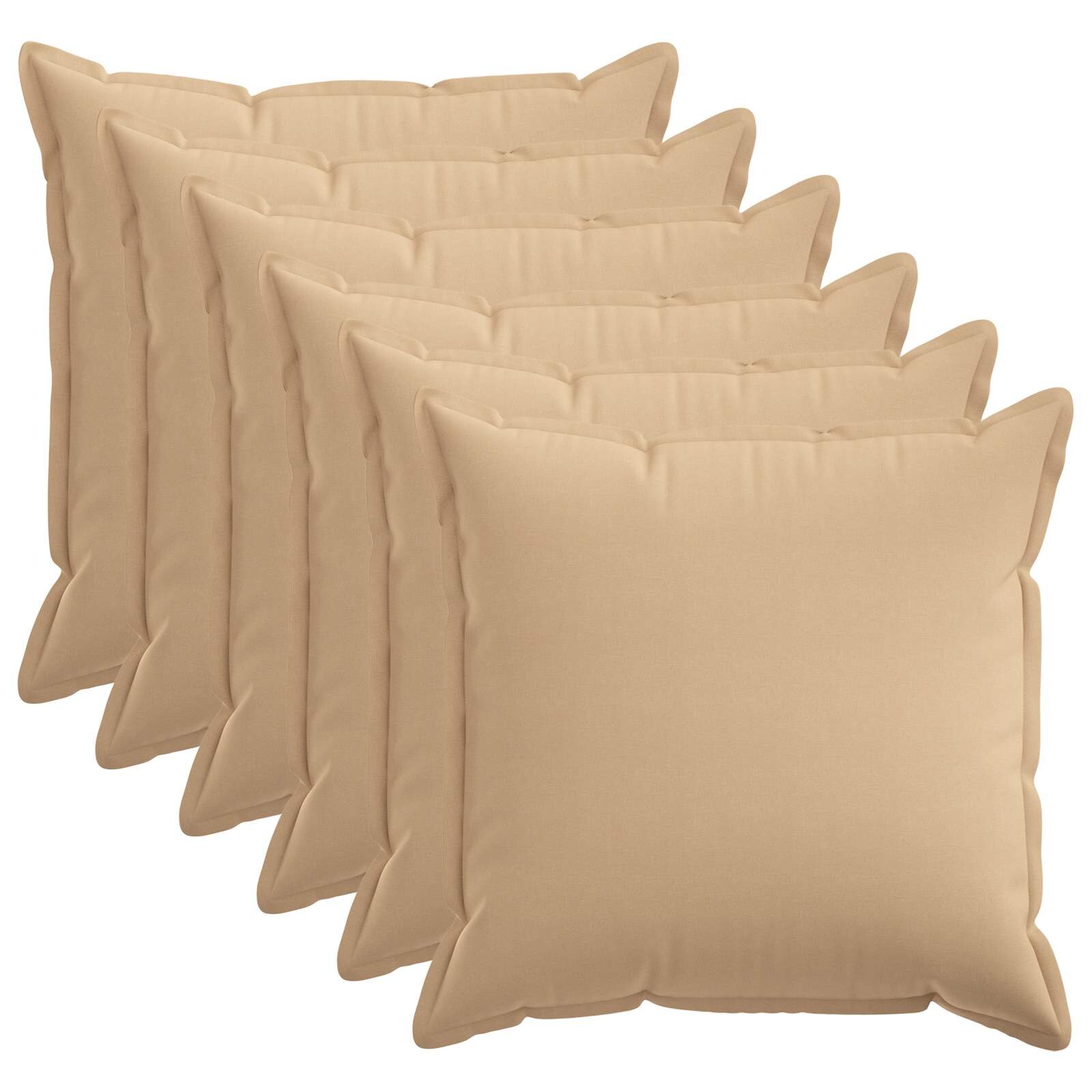 vidaXL Калъфка за възглавница 6 pcs HOUTEN Кремаво 70 x 70 cm