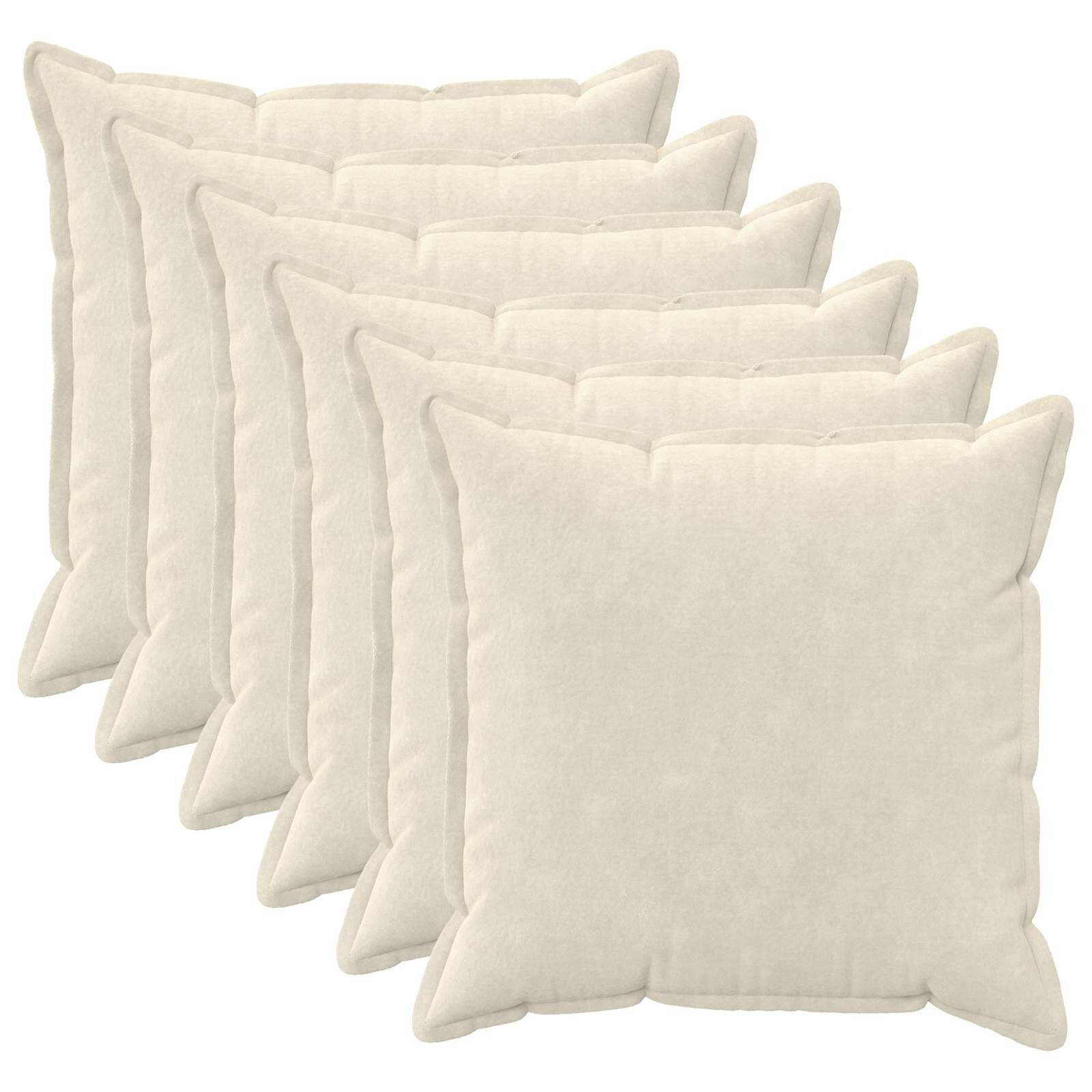 vidaXL Калъфка за възглавница 6 pcs HOUTEN Кремаво 80 x 80 cm