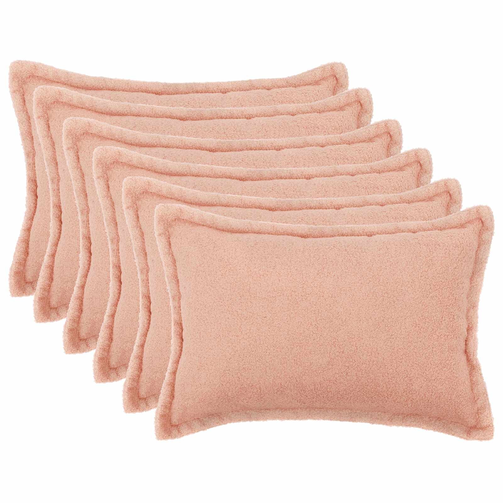 vidaXL Калъфка за възглавница 6 pcs HOUTEN Розово 30 x 50 cm Букле