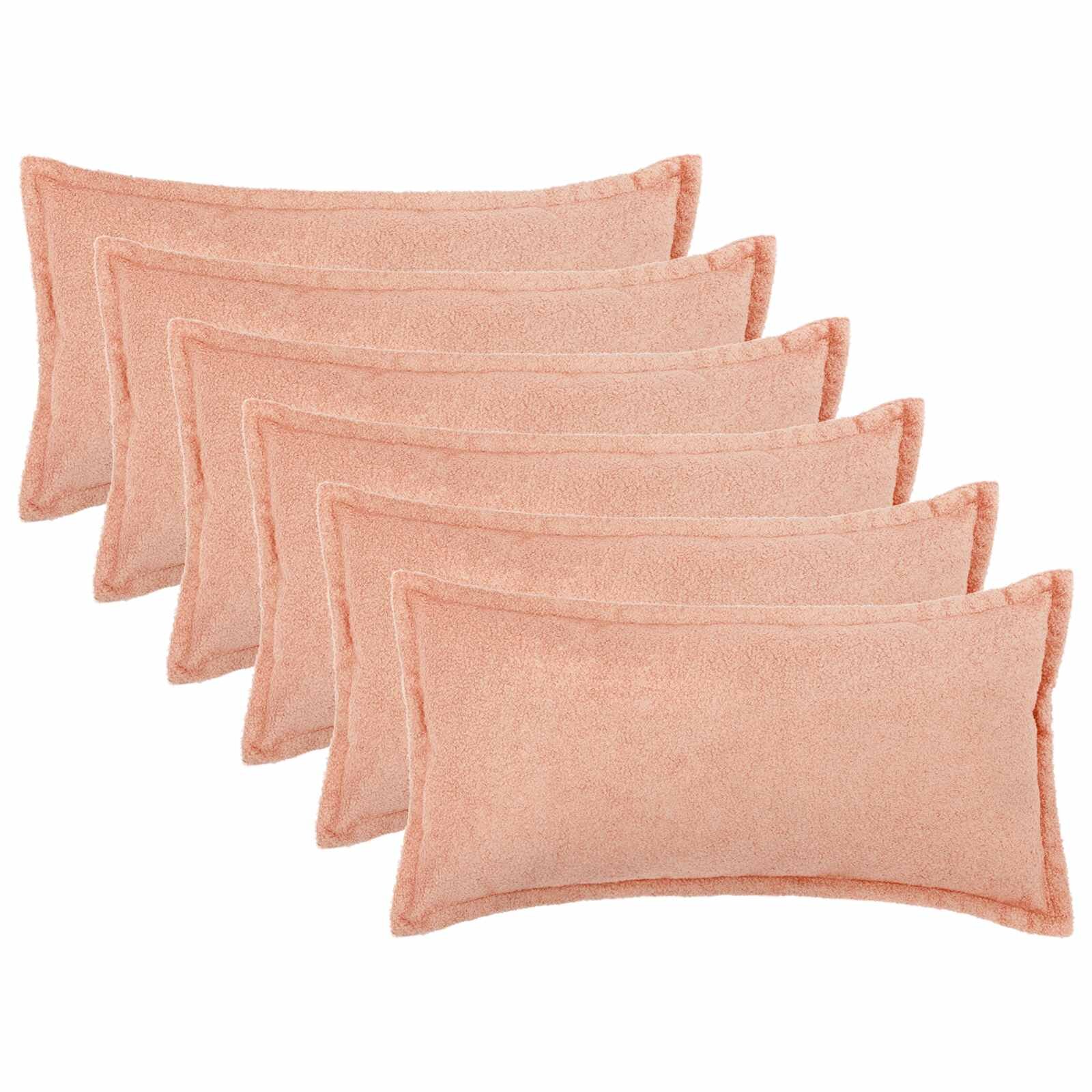 vidaXL Калъфка за възглавница 6 pcs HOUTEN Розово 40 x 70 cm Букле