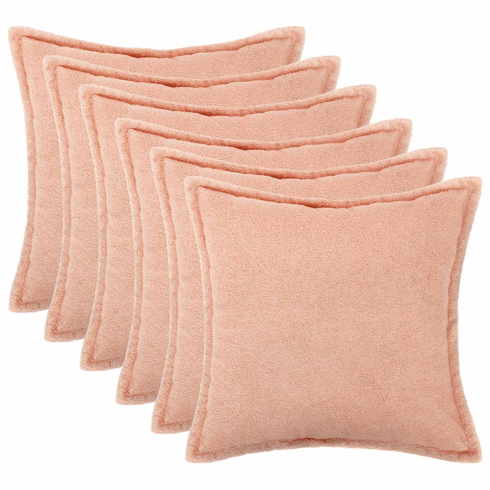 vidaXL Калъфка за възглавница 6 pcs HOUTEN Розово 55 x 55 см Букле