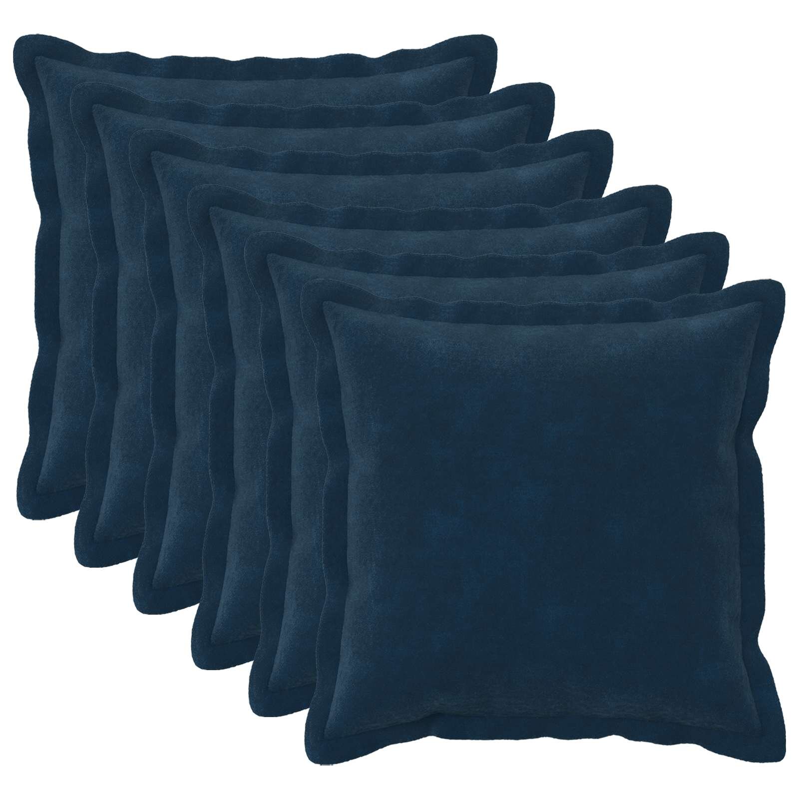 vidaXL Калъфка за възглавница 6 pcs HOUTEN Синьо 35 x 35 cm