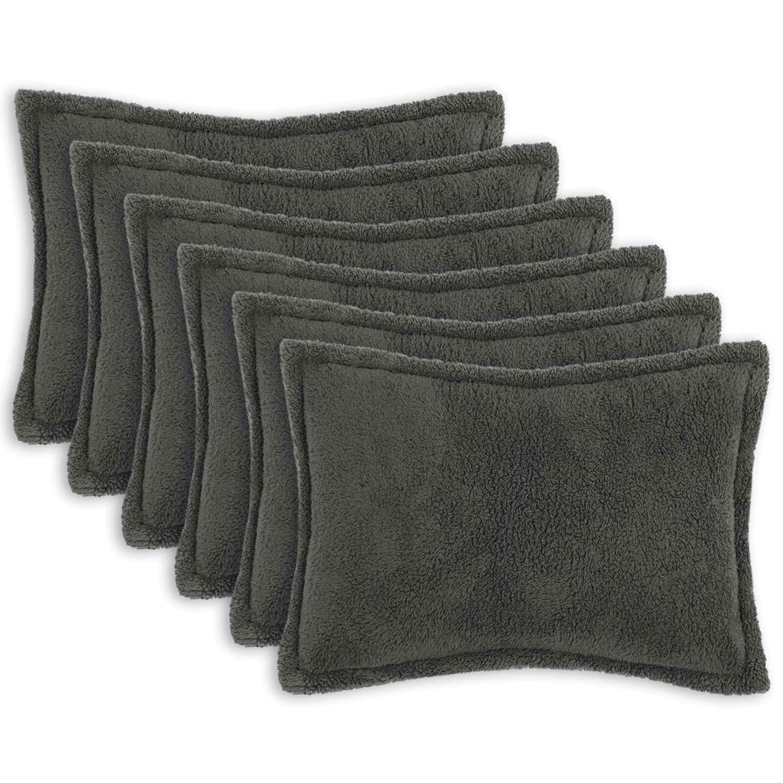 vidaXL Калъфка за възглавница 6 pcs HOUTEN Тъмносиво 40 x 60 cm Букле