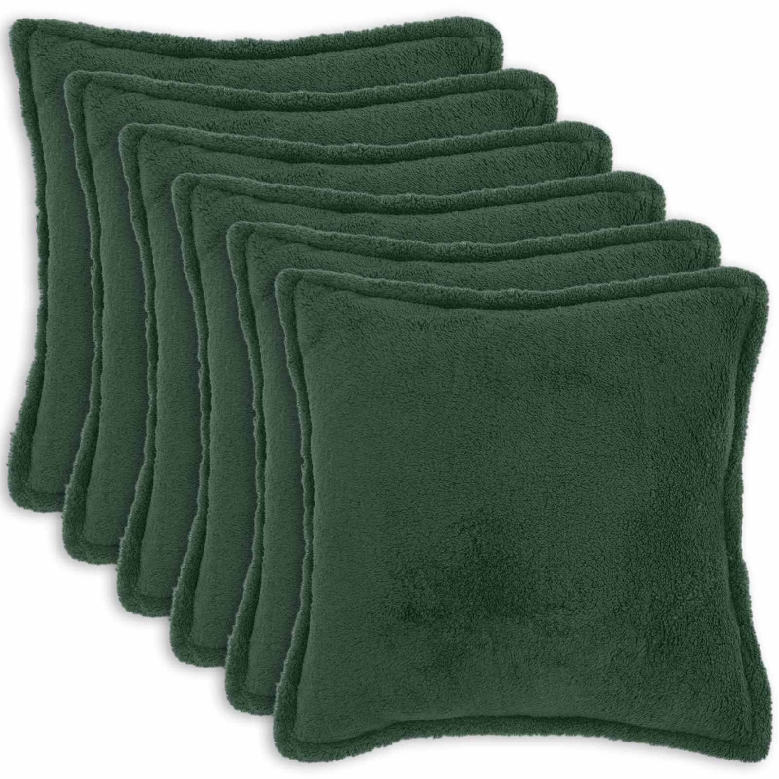 vidaXL Калъфка за възглавница 6 pcs HOUTEN Тъмнозелено 80 x 80 cm