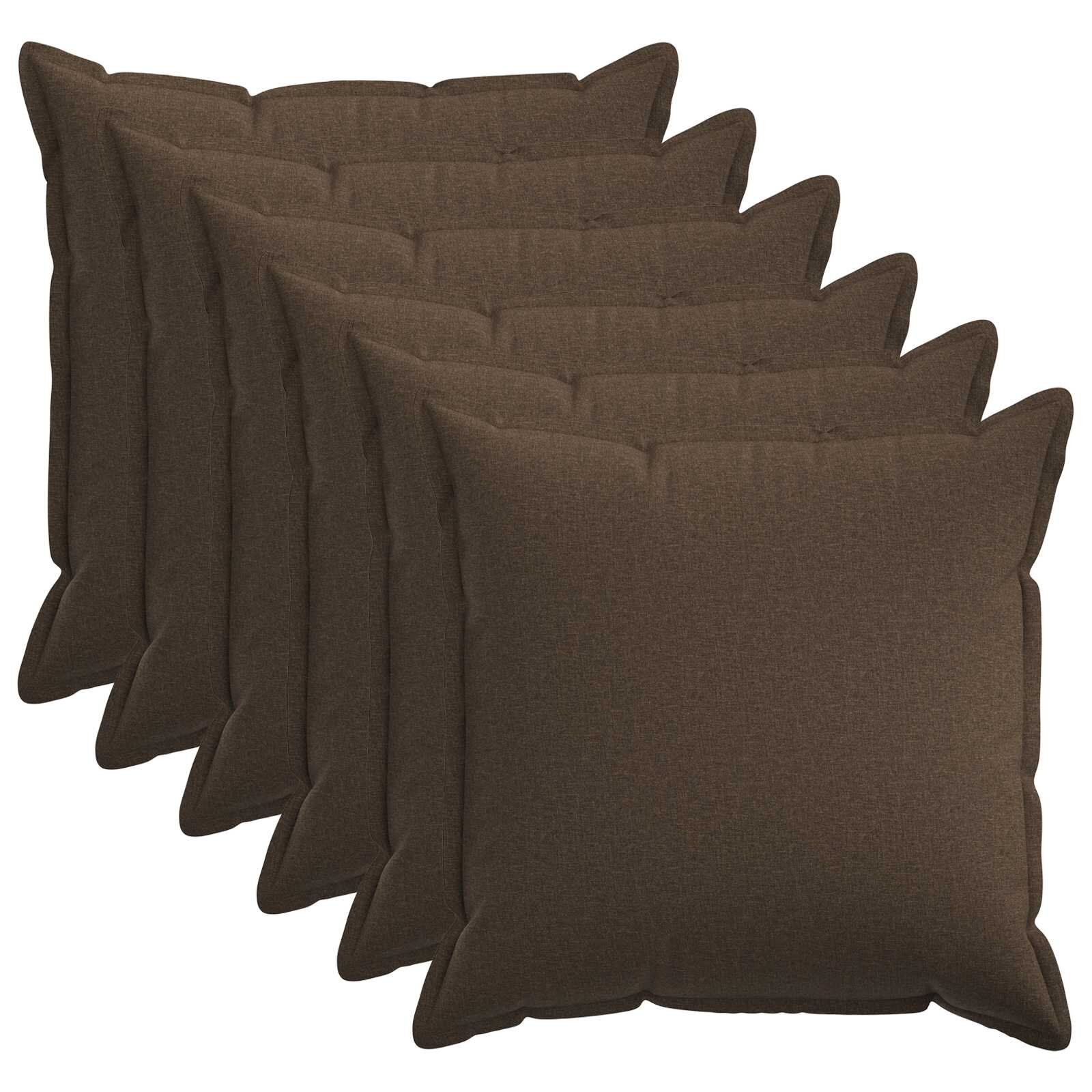 vidaXL Калъфка за възглавница 6 pcs HOUTEN Таупе 80 x 80 cm