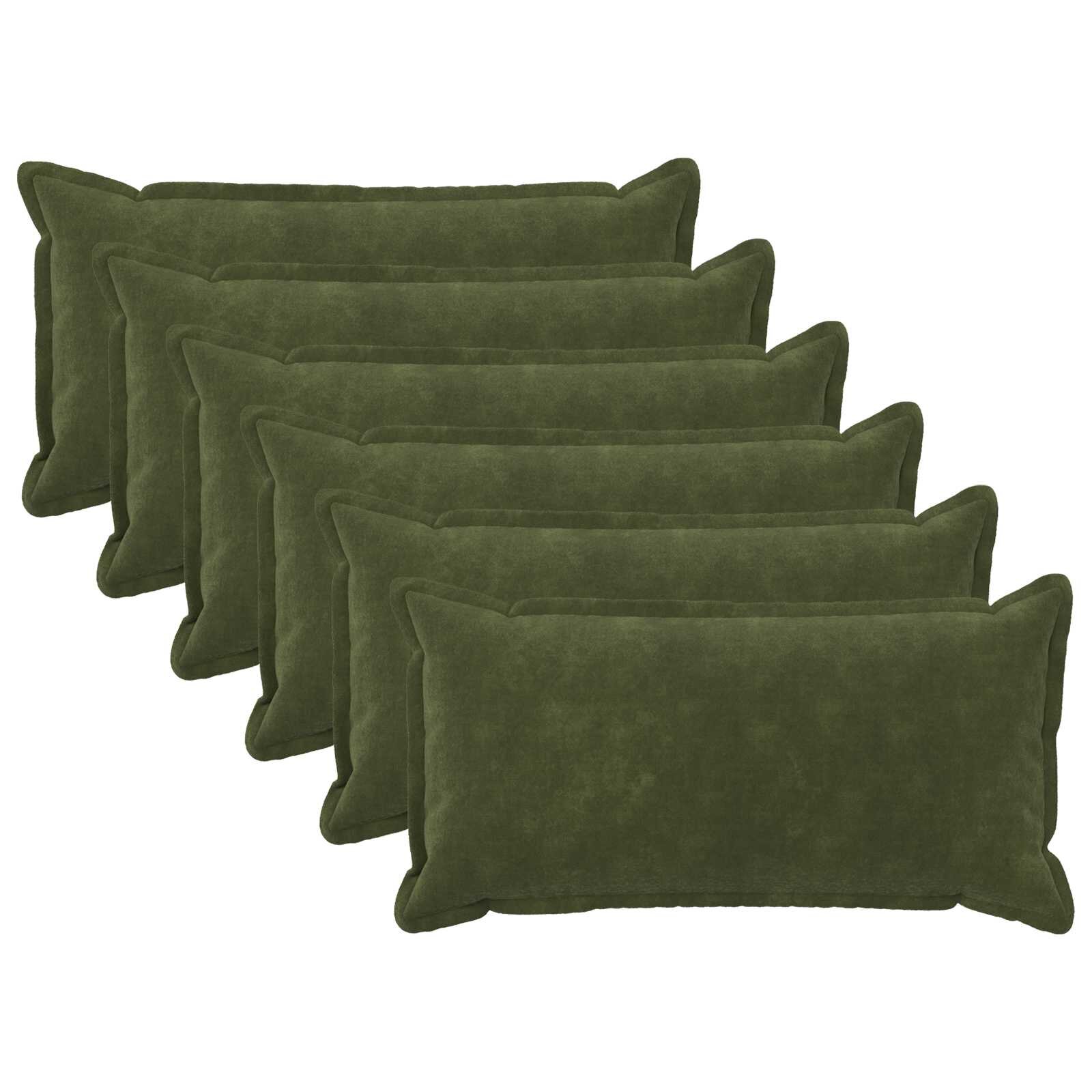vidaXL Калъфка за възглавница 6 pcs HOUTEN Зелено 40 x 70 cm