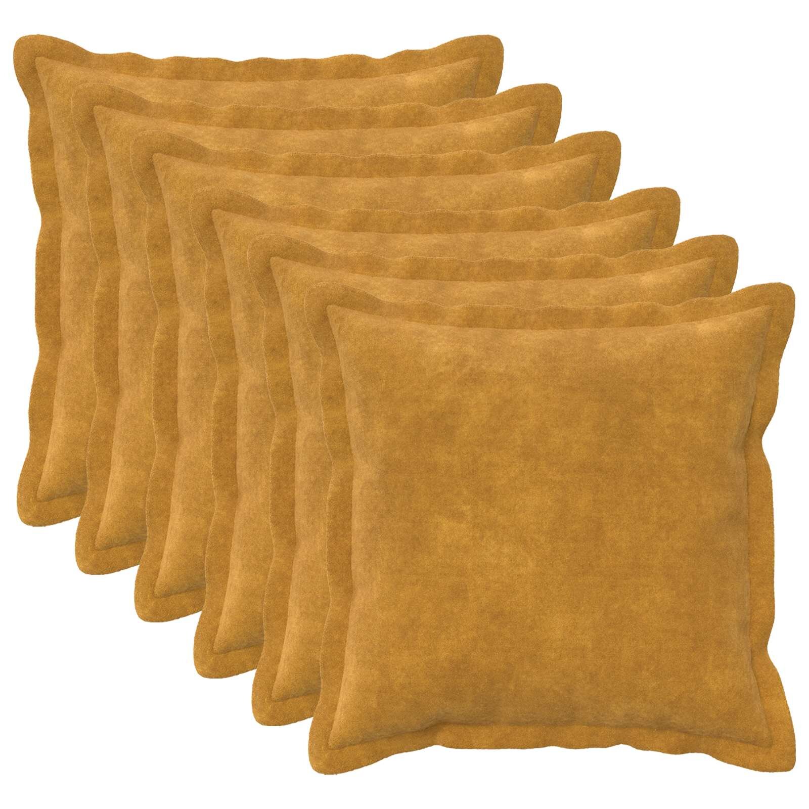 vidaXL Калъфка за възглавница 6 pcs HOUTEN Жълто 40 x 40 cm