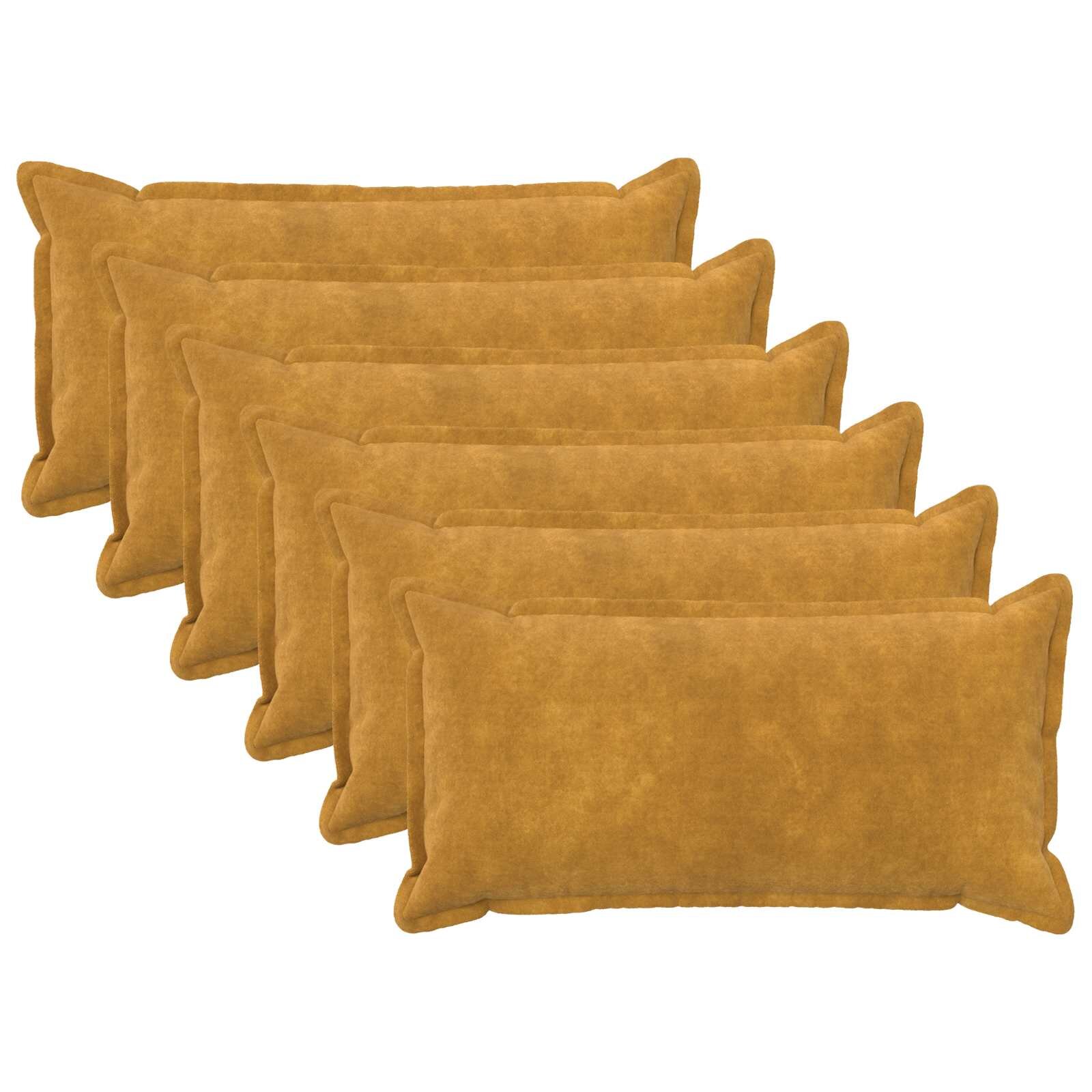 vidaXL Калъфка за възглавница 6 pcs HOUTEN Жълто 40 x 70 cm