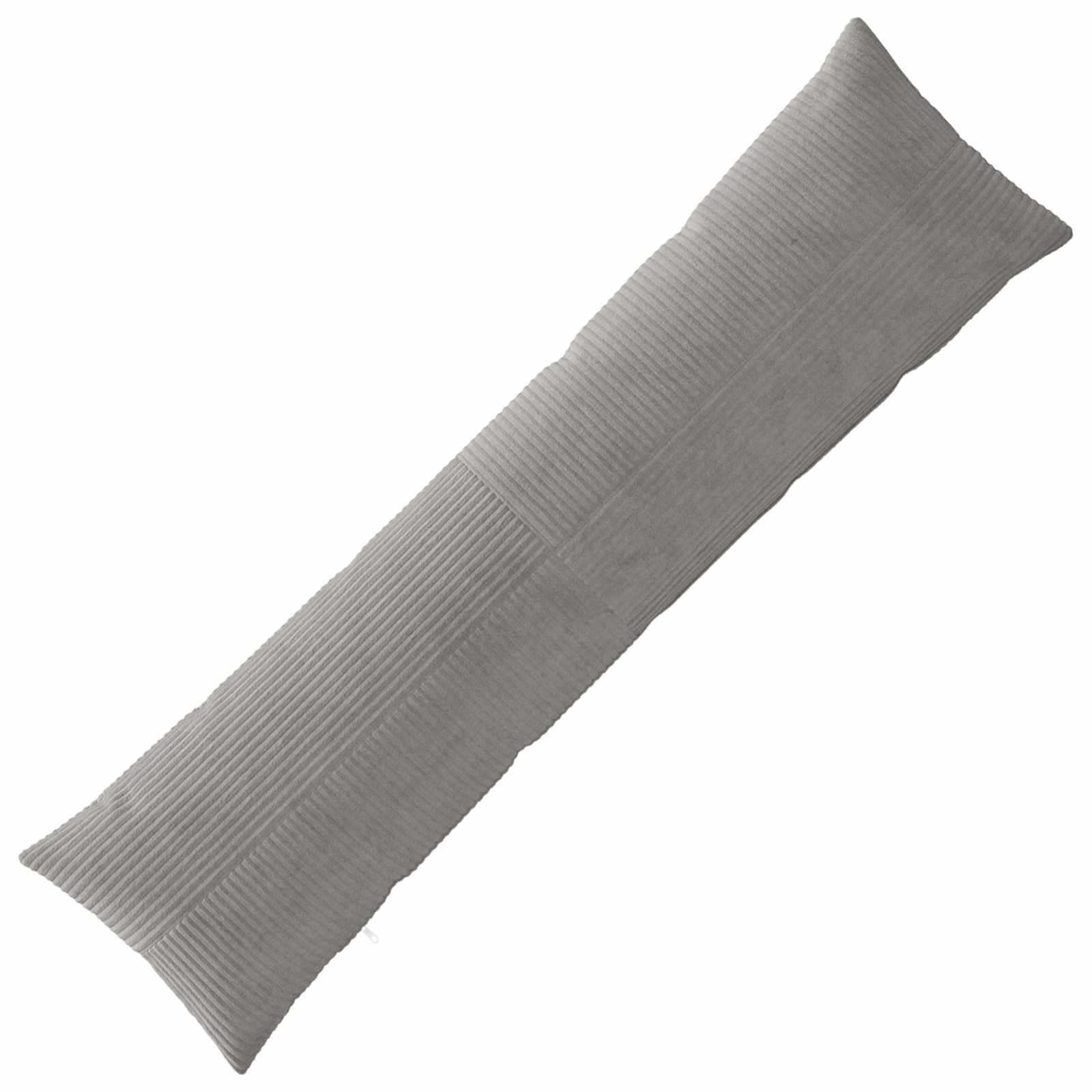 vidaXL Калъфка за възглавница ALMELO Светлосиво 40 x 145 см кордурой