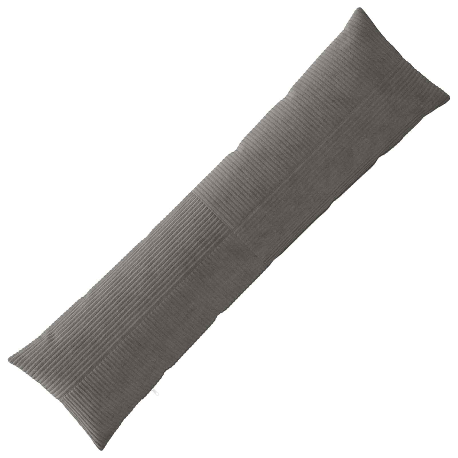vidaXL Калъфка за възглавница ALMELO Тъмносиво 40 x 145 см кордурой