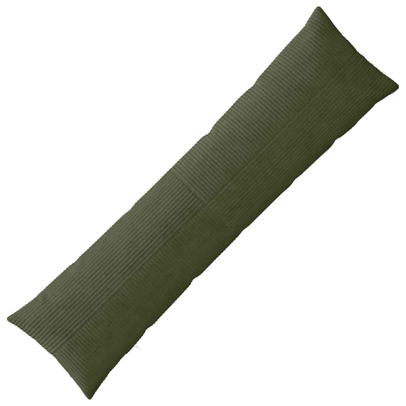 vidaXL Калъфка за възглавница ALMELO Зелено 40 x 145 см кордурой