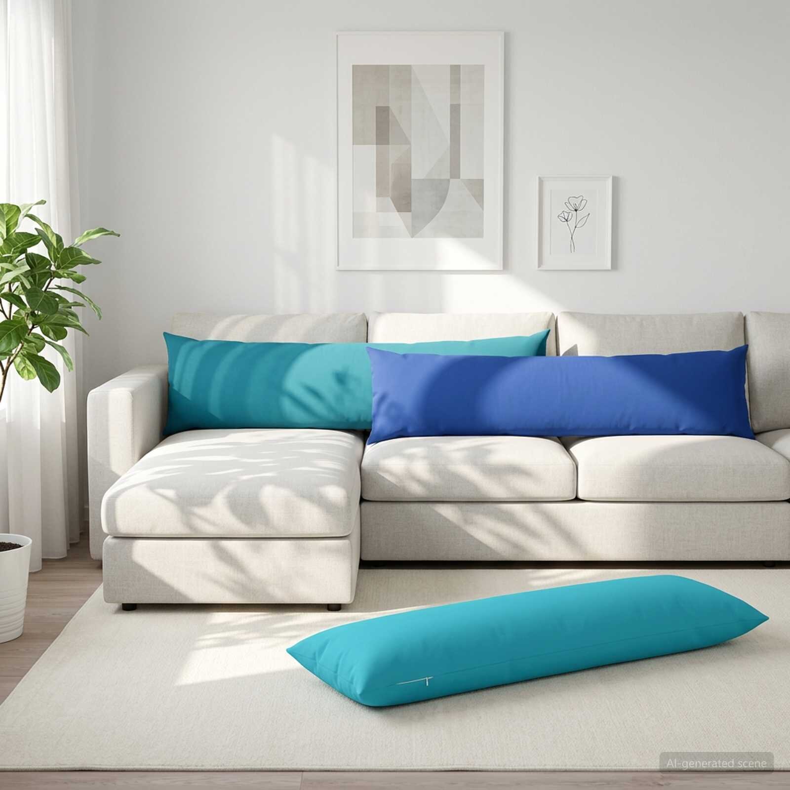vidaXL Калъфка за възглавница HEERLEN Тюркоаз 40 x 145 см Полиестер