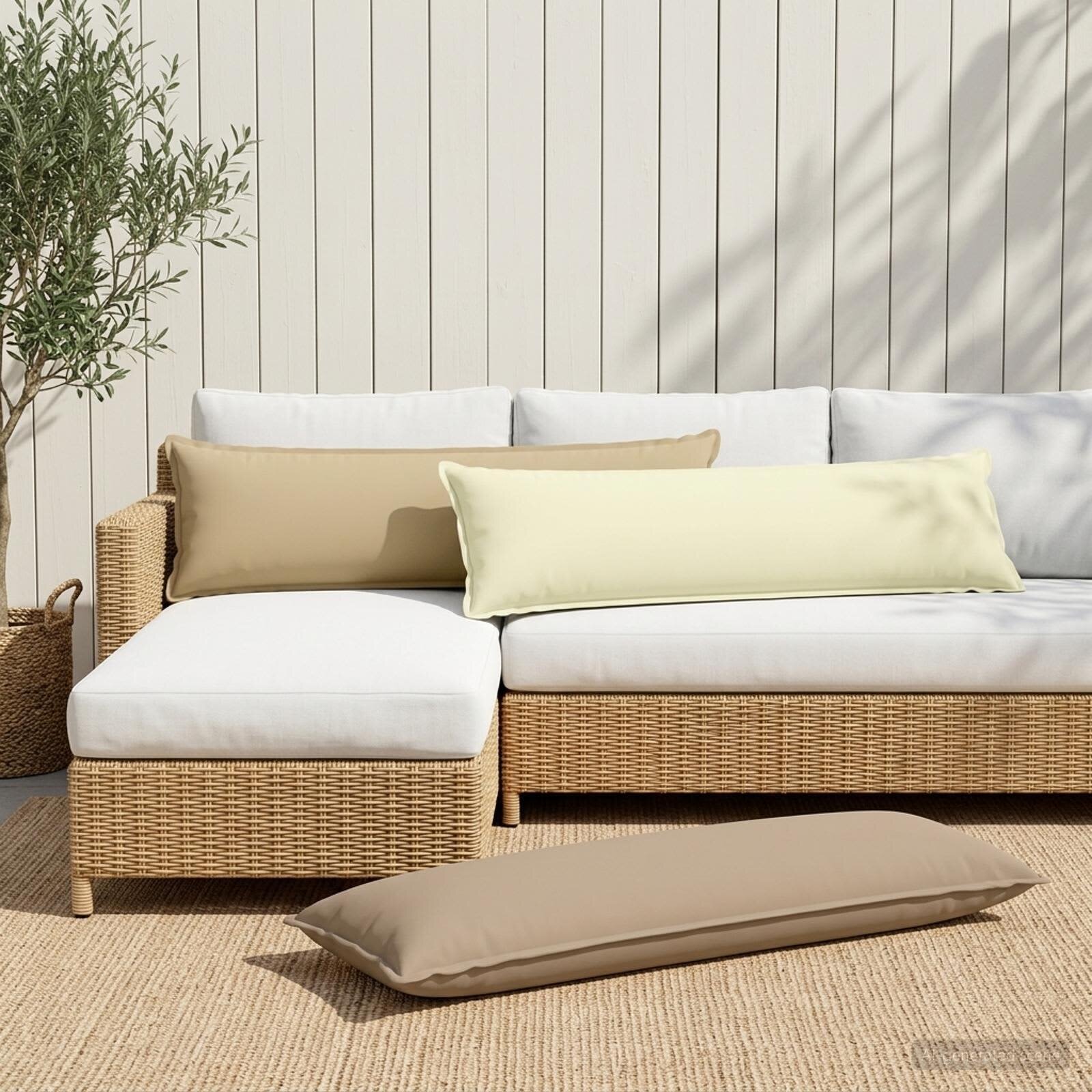 vidaXL Калъфка за възглавница HOUTEN Кремаво 40 x 145 см Полиестер