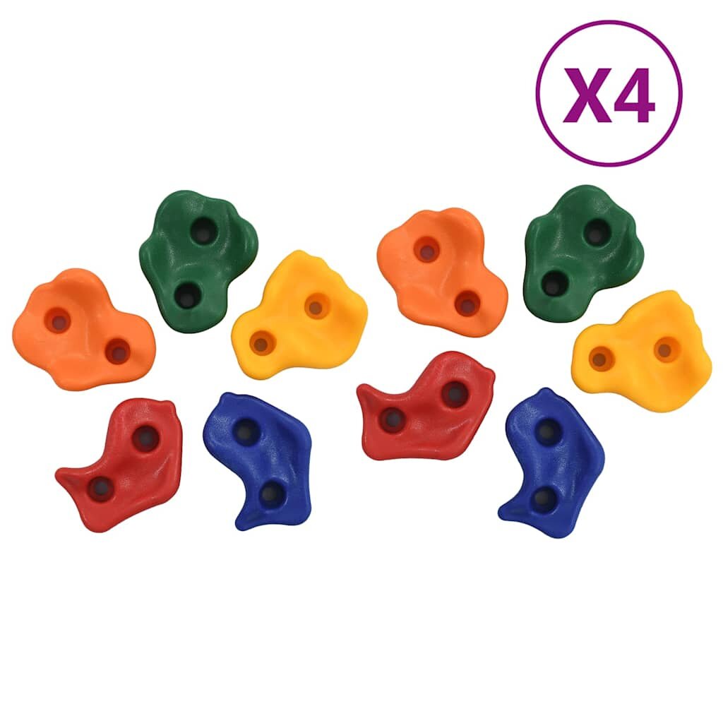 vidaXL Камъни за катерене 40 бр PE многоцветни
