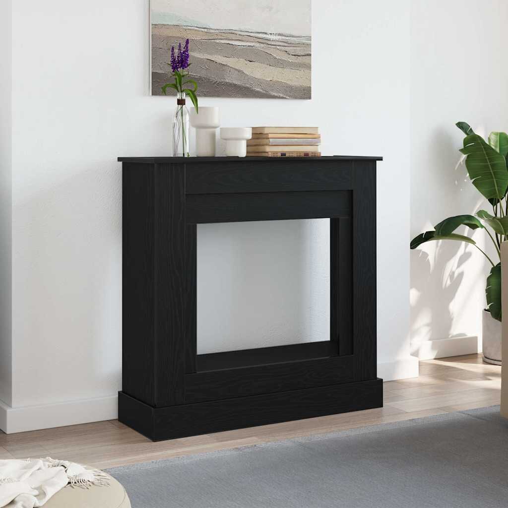 vidaXL Камина Surround Черен дъб 90x30x90 cm Инженерна дървесина