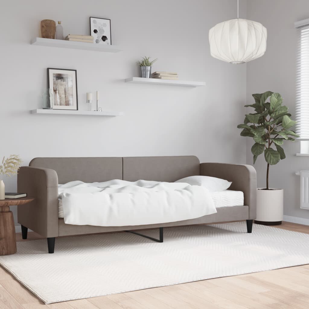 vidaXL Канапе с матрак таупе 80x200 см плат