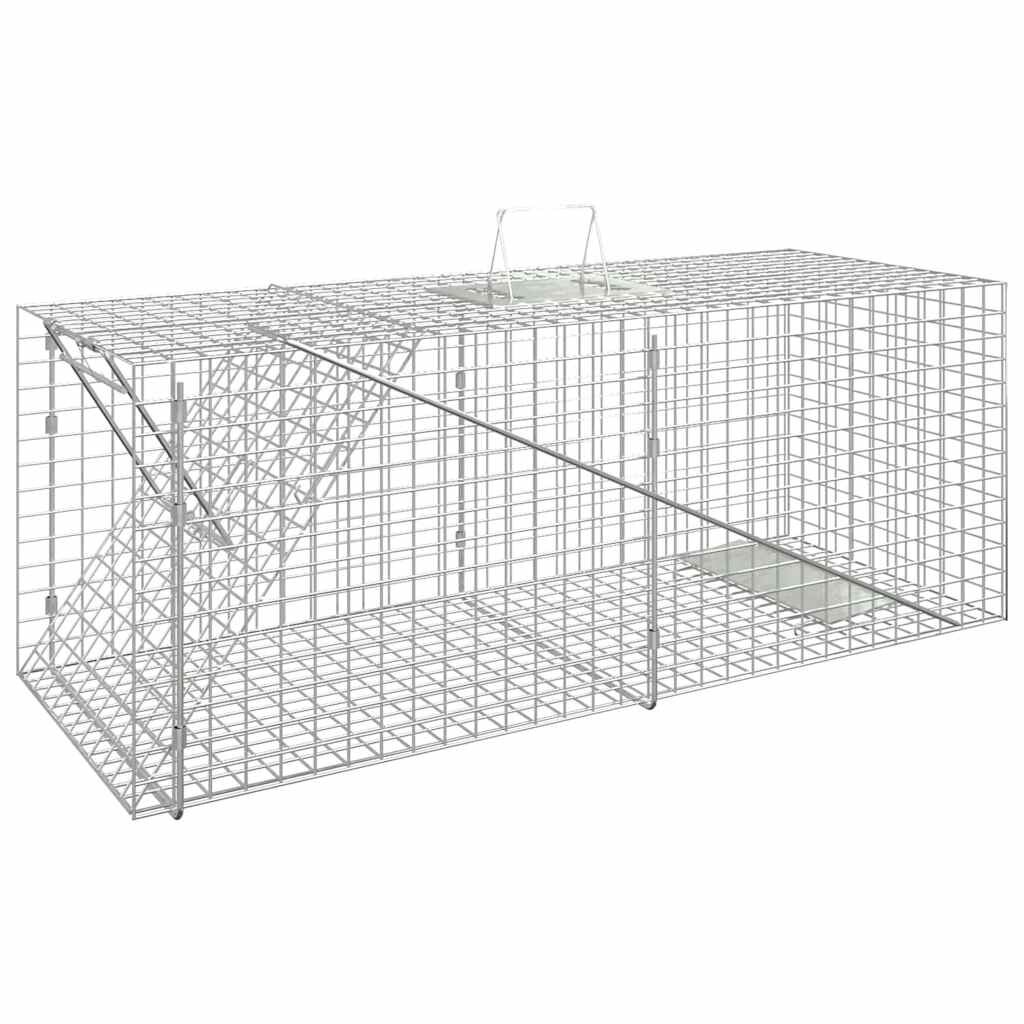 vidaXL Капан за животни 645x25x265 см поцинковано желязо