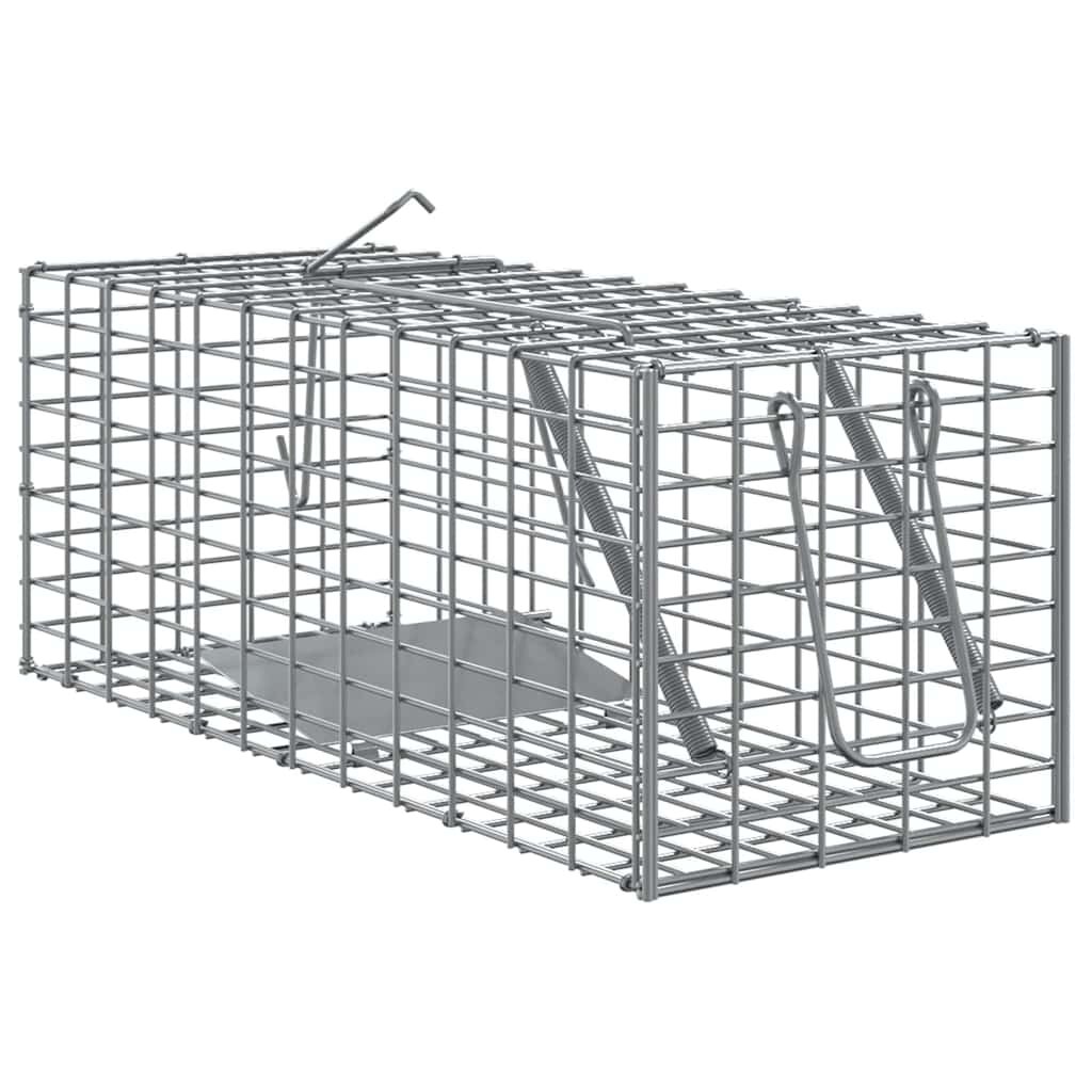 vidaXL Капан за животни Антрацит 31 x 13 x 12см Стомана
