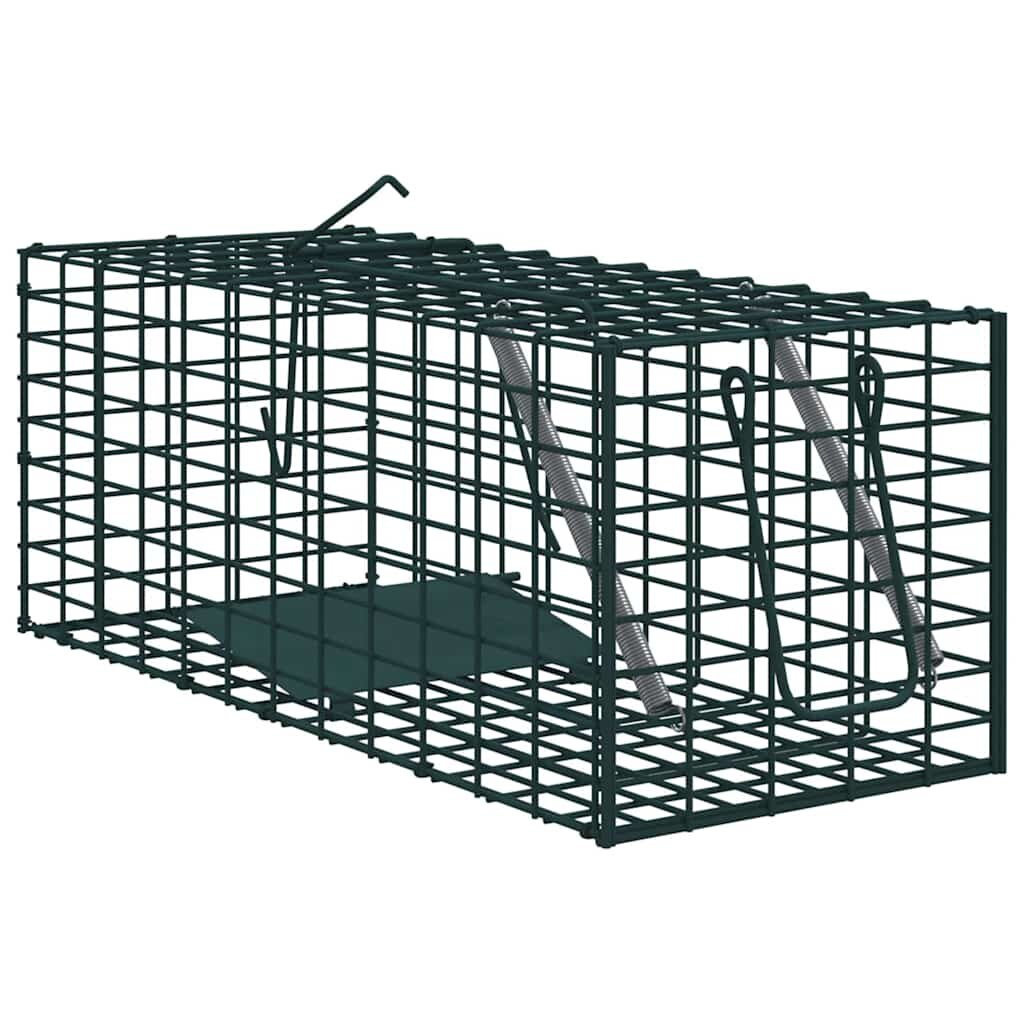 vidaXL Капан за животни Зелен 31 x 13 x 12см Стомана