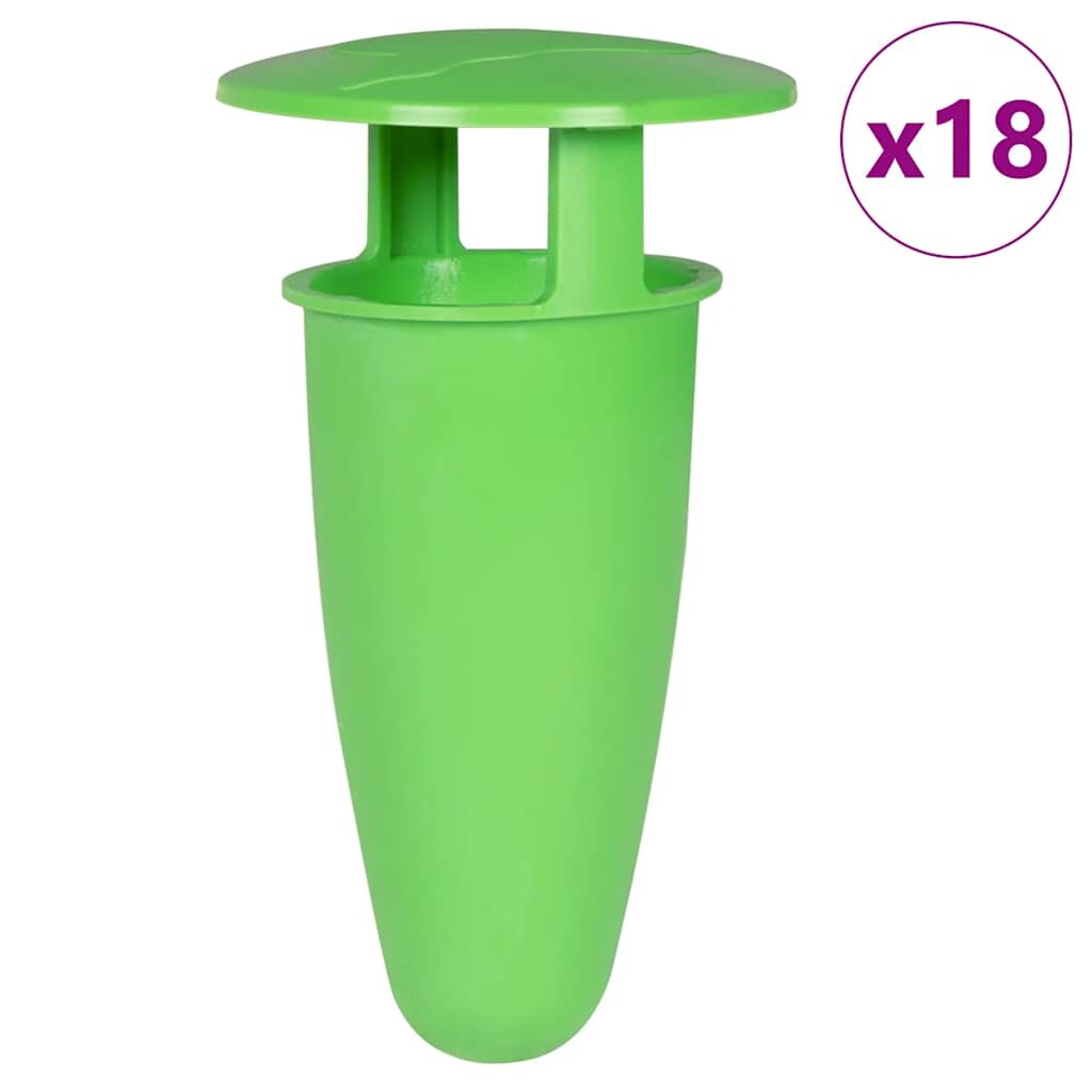 vidaXL Капани за охлюви 18 бр. зелени