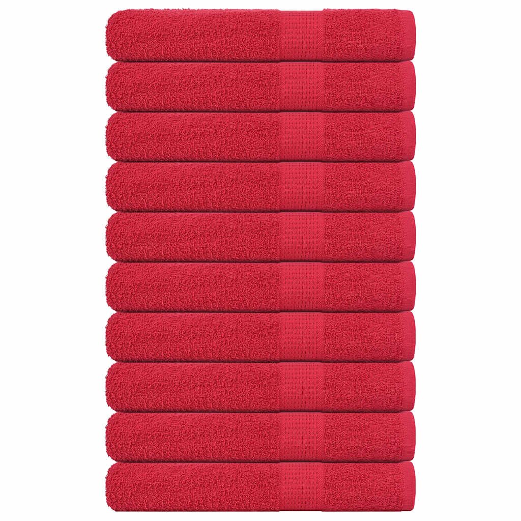 vidaXL Кърпи FROGN 10 бр. Червени 100x200 см 360 г/м²