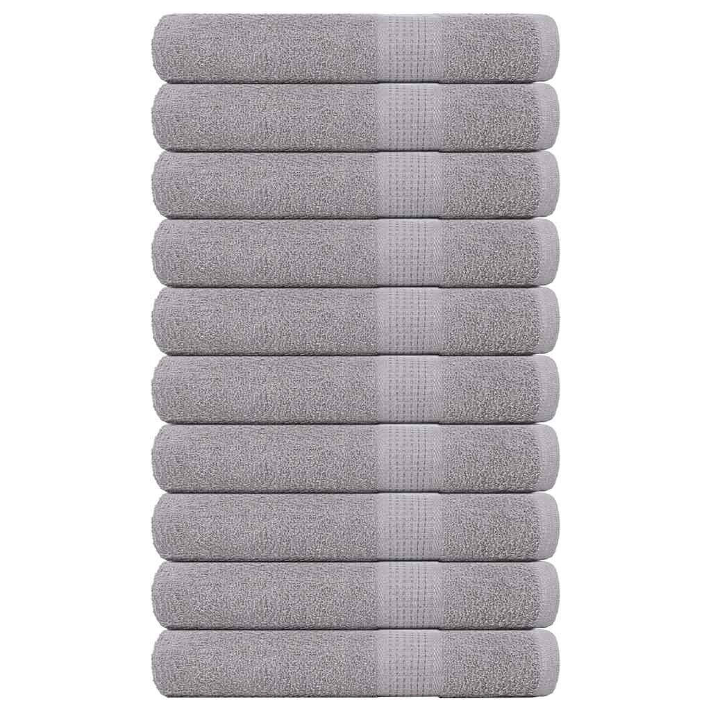 vidaXL Кърпи FROGN 10 бр. Сиви 100x200 см 360 г/м²