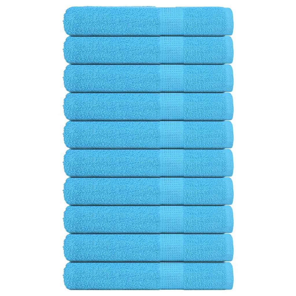 vidaXL Кърпи FROGN 10 бр. Тюркоазени 100x200 см 360 г/м²