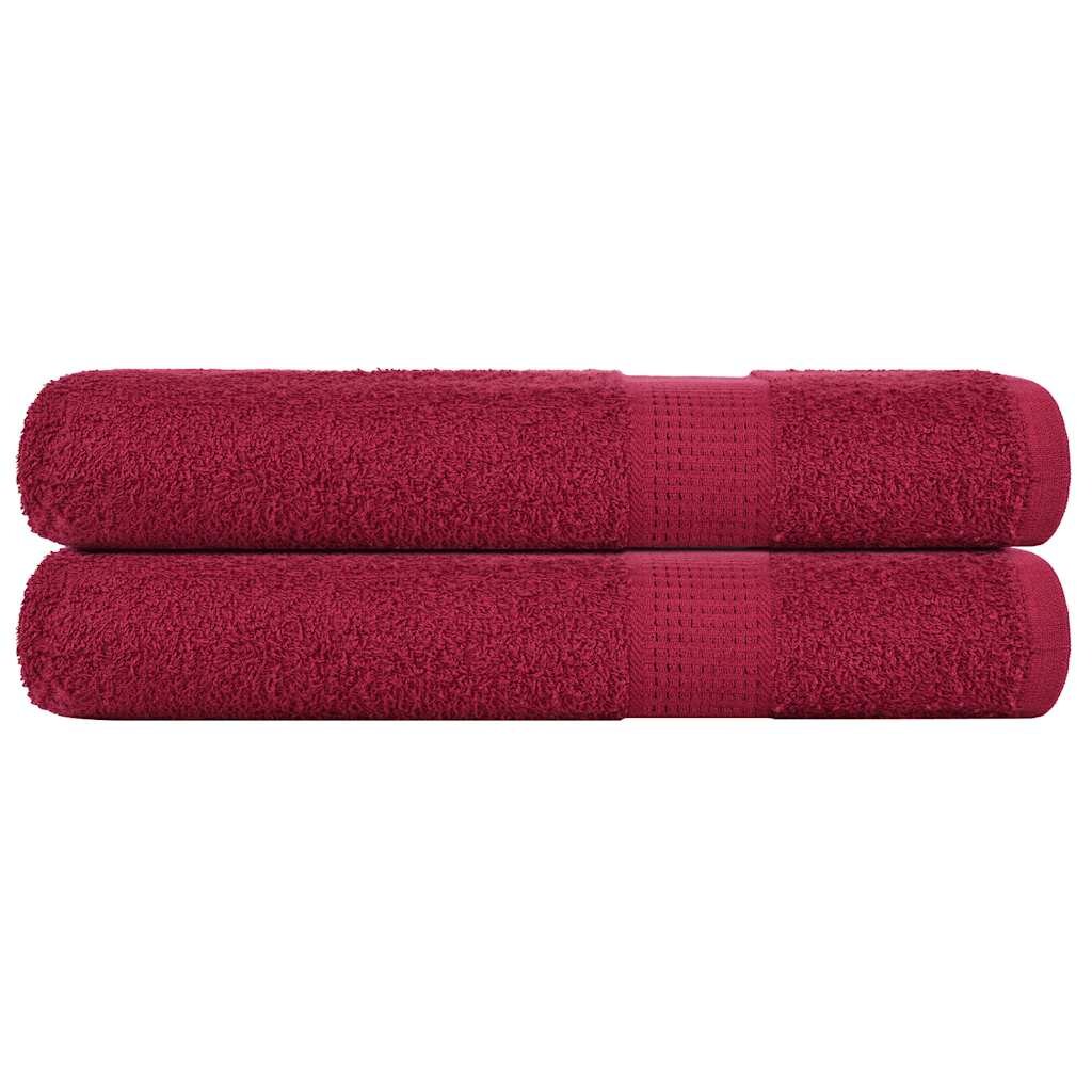 vidaXL Кърпи FROGN 2 бр. бордо 100x200 см 360 г/м²