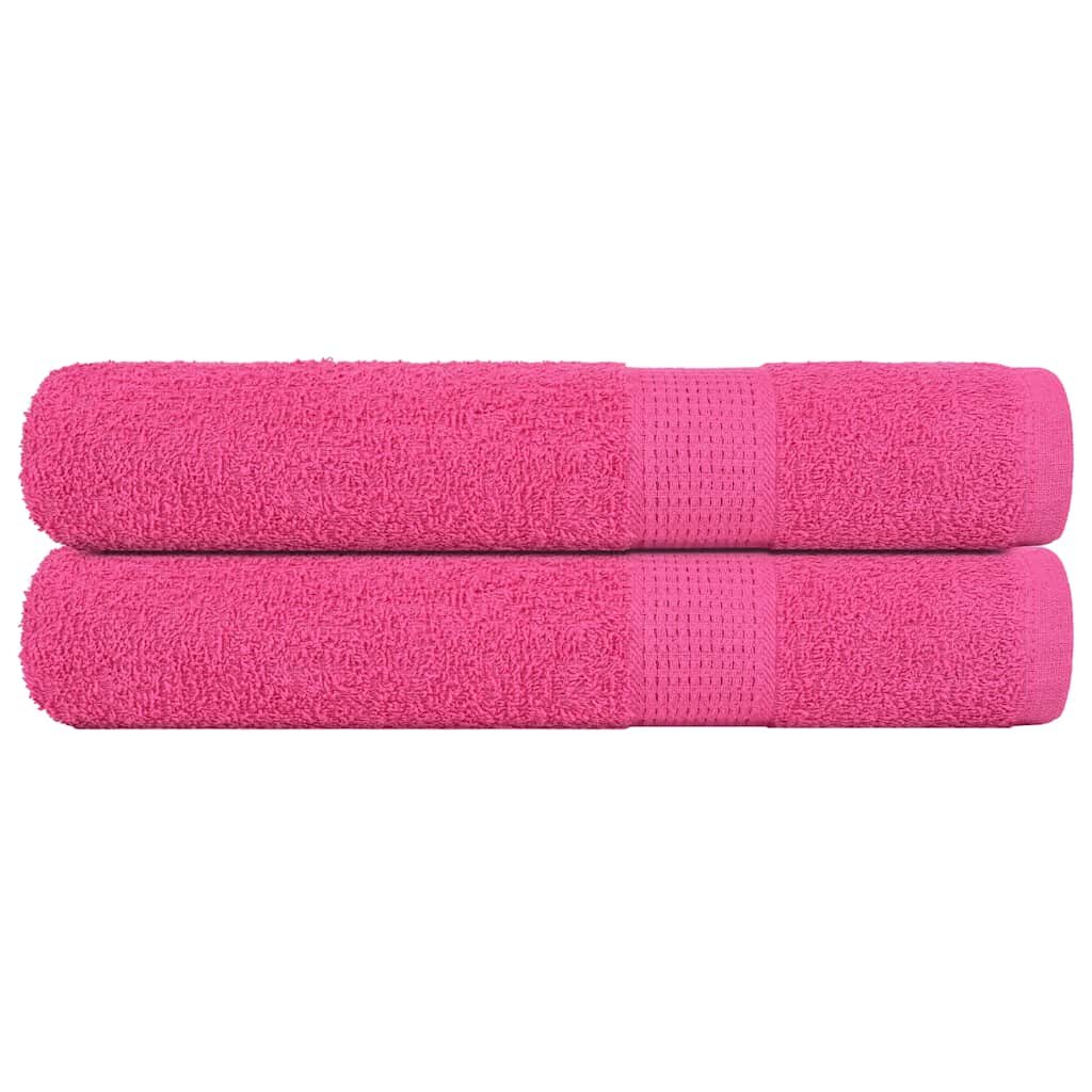 vidaXL Кърпи FROGN 2 бр. Розови 100x200 см 360 г/м²