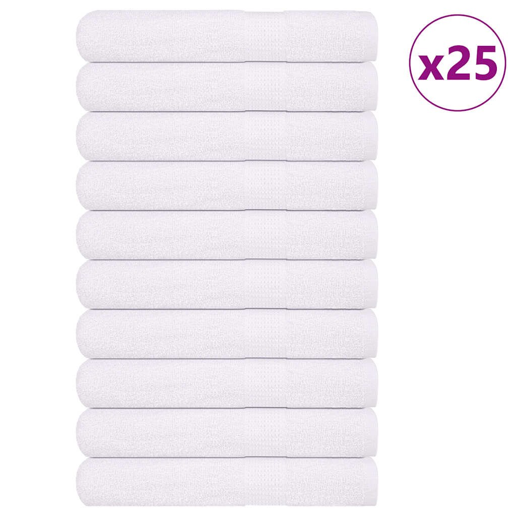 vidaXL Кърпи FROGN 25 бр. Бели 100x200 см 360 г/м²