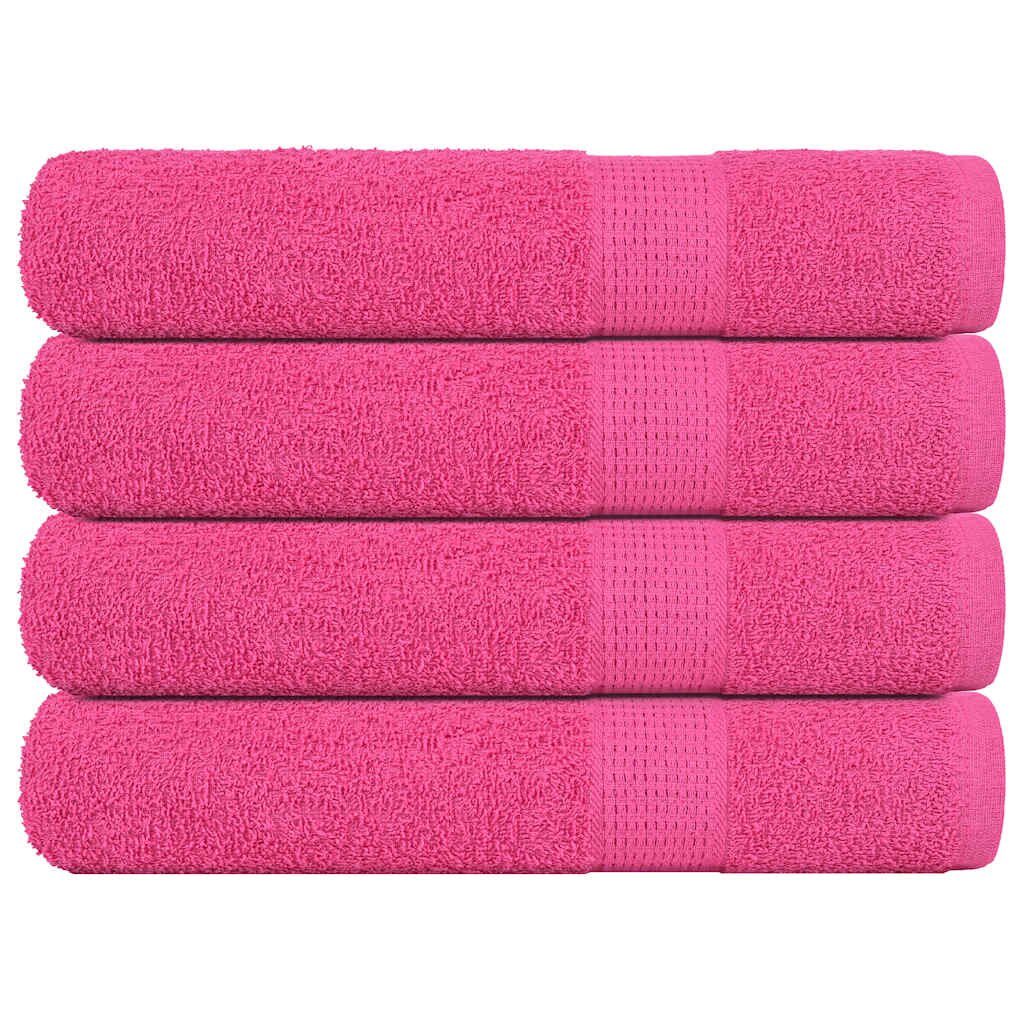 vidaXL Кърпи FROGN 4 бр. Розови 100x200 см 360 г/м²